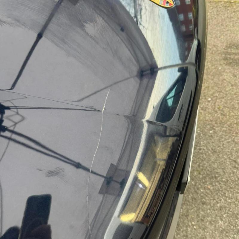 Before - Bonnet Scratch Repair on a Porsche Macan S in Wigan