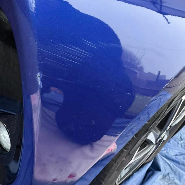 Before — Front Bumper Corner and Sill Repair on Toyota Yaris in Formby