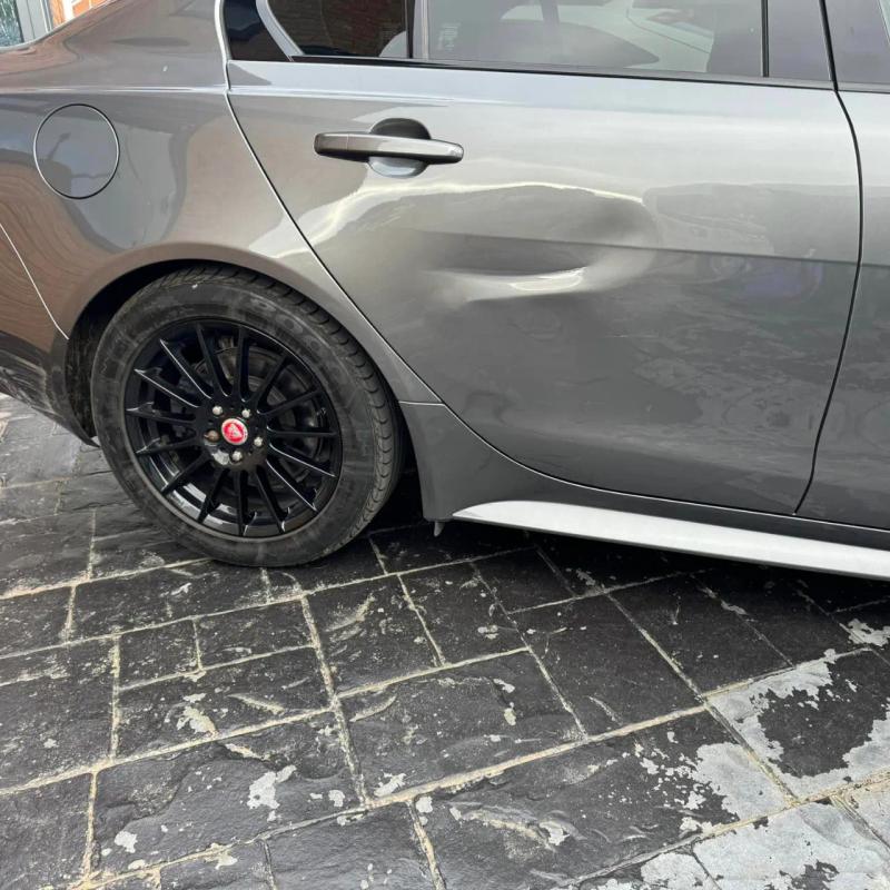 Before - Rear Door Dent and Multi-Panel Blend Repair on a Jaguar XE in Highfield, Wigan
