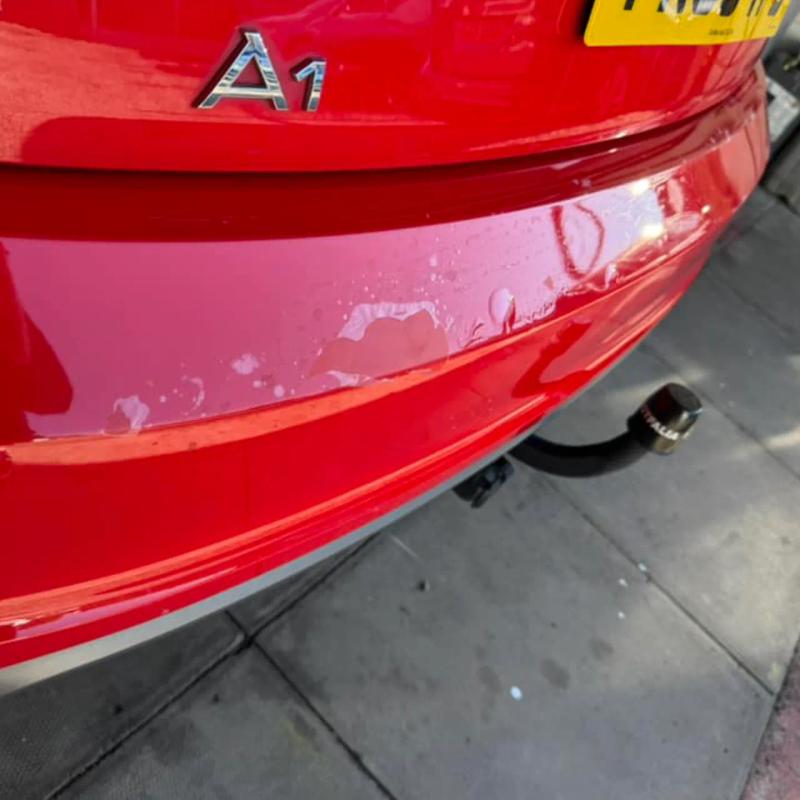 Before - Full Rear Bumper Paint Peel Repair on an Audi A1 in Bolton