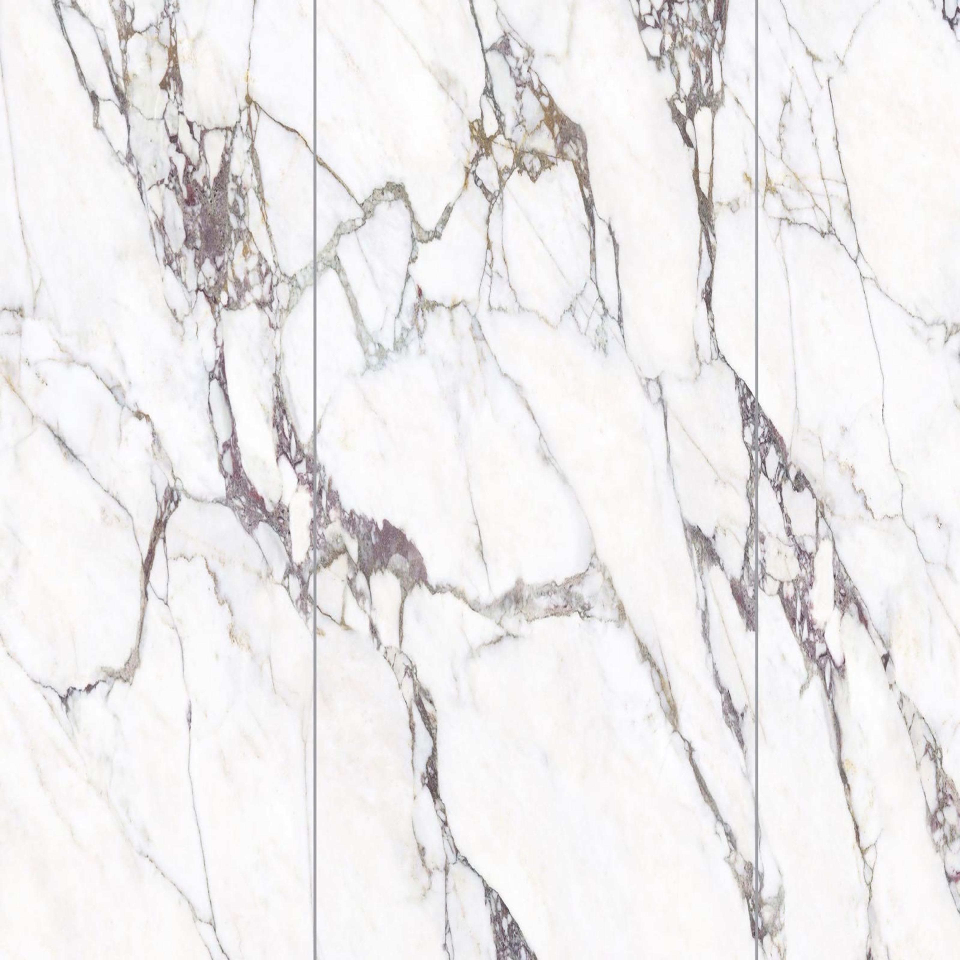 Muestra de porcelanato pulido blanco lila