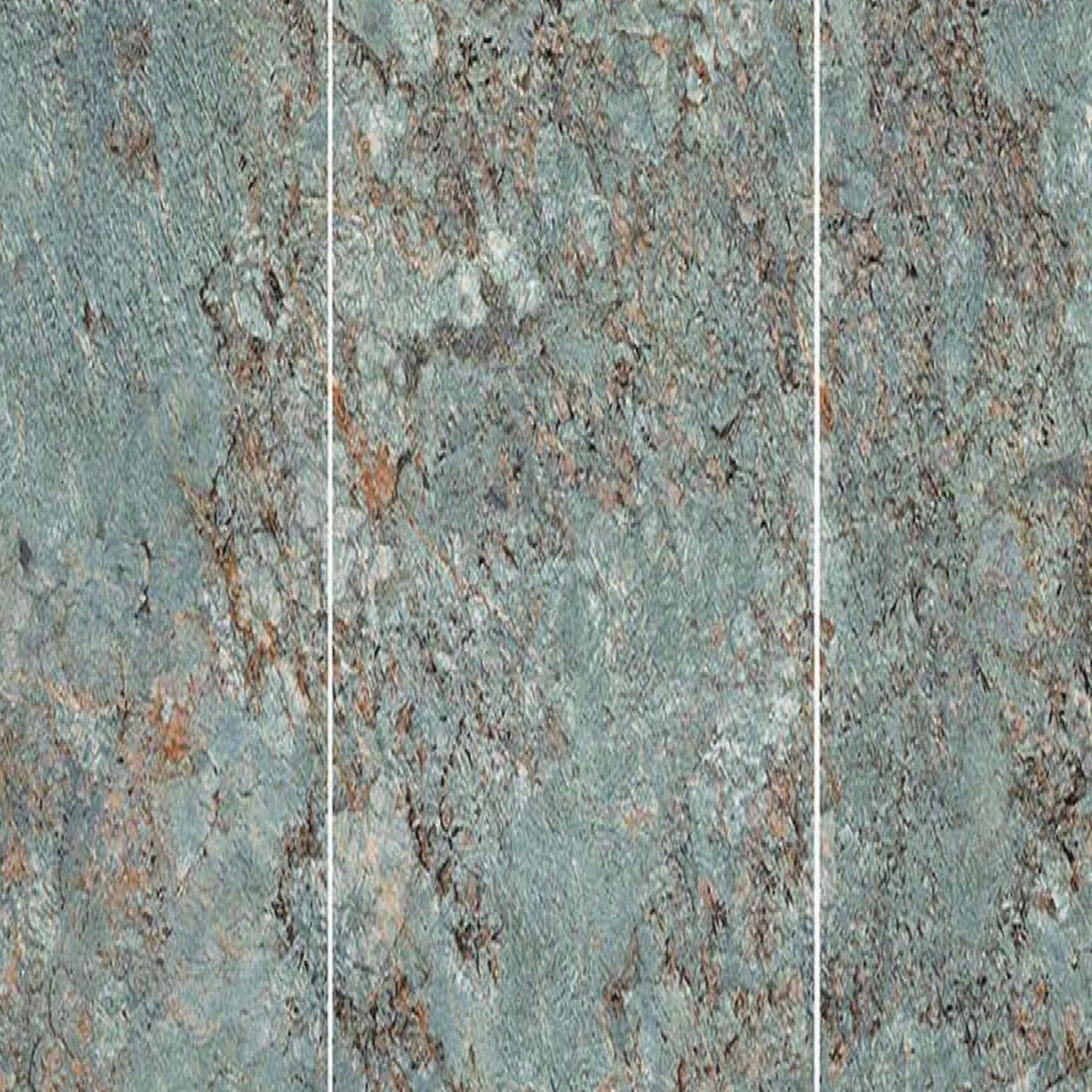 Muestra de porcelanato pulido verde cobre