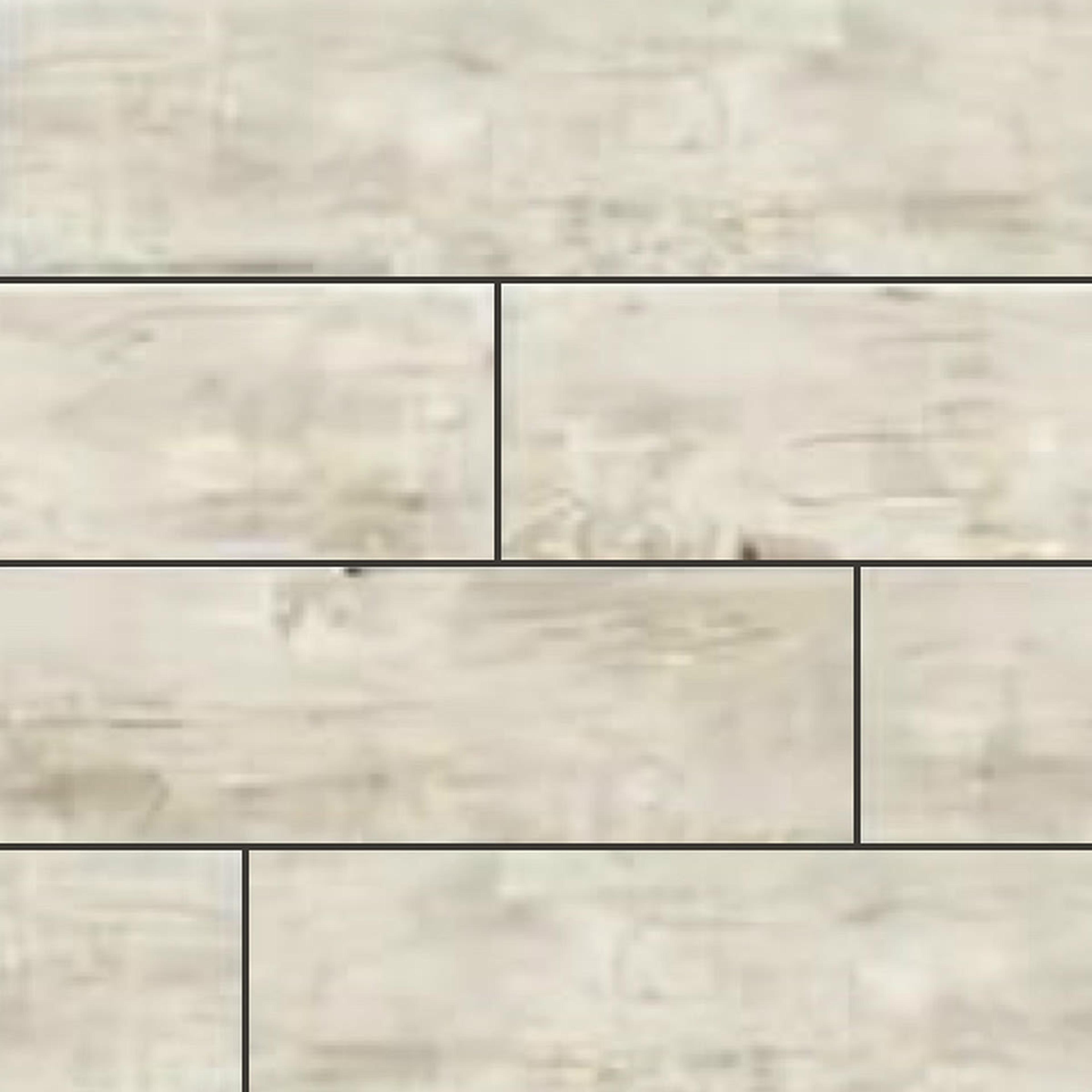 Muestra de porcelanato símil madera blanco rústico