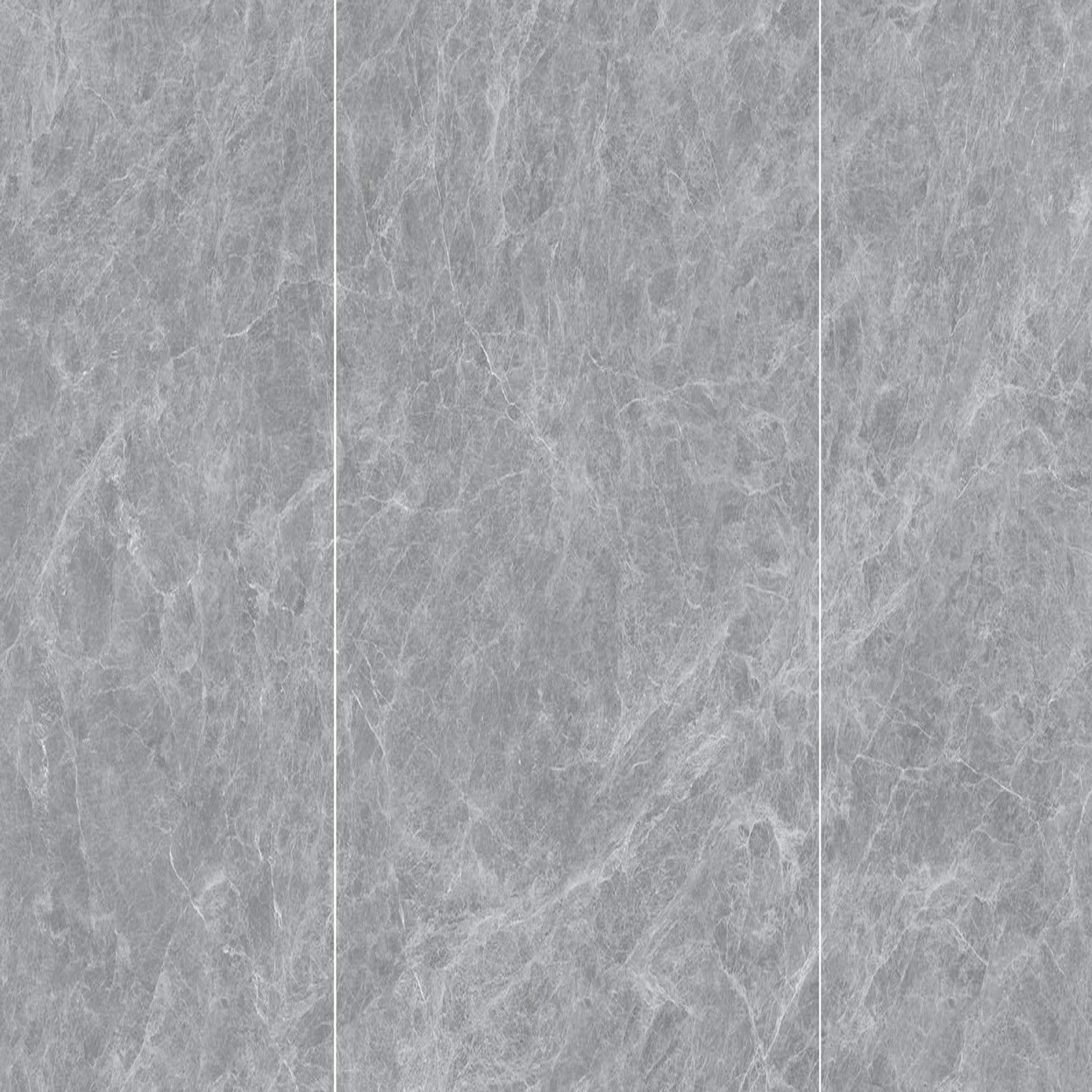 Muestra de porcelanato pulido gris acero