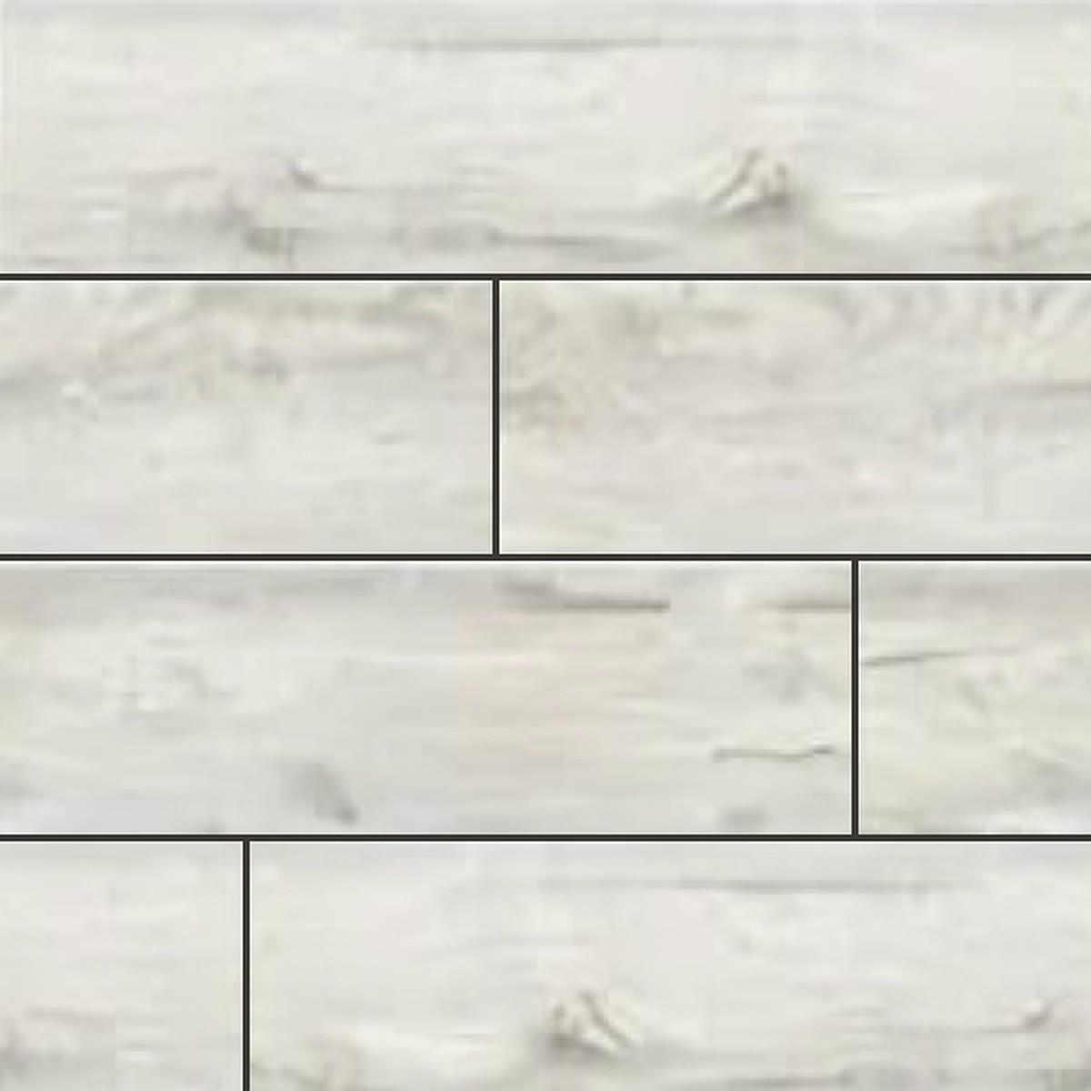 Muestra de porcelanato símil madera blanco decapado