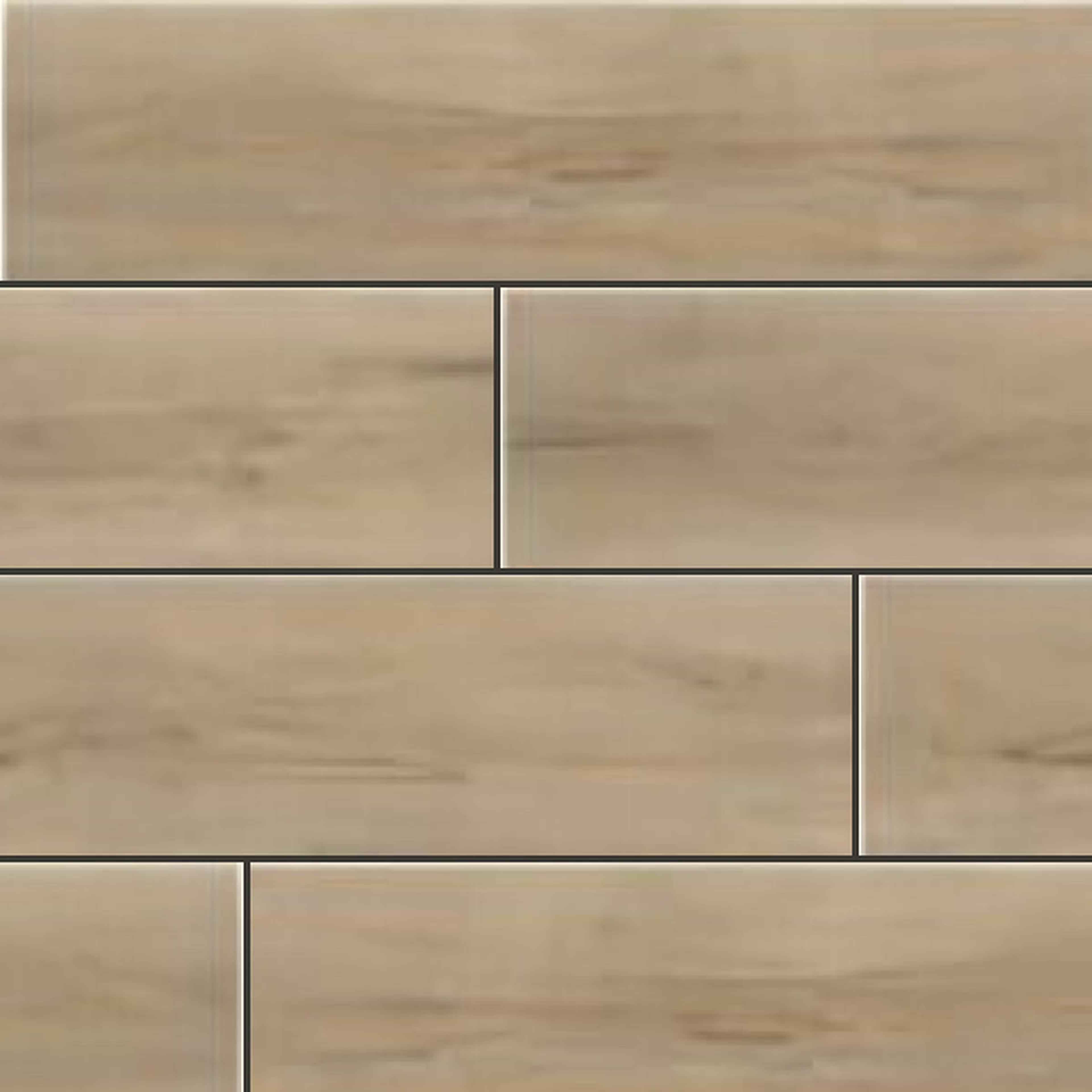 Muestra de porcelanato símil madera roble arena