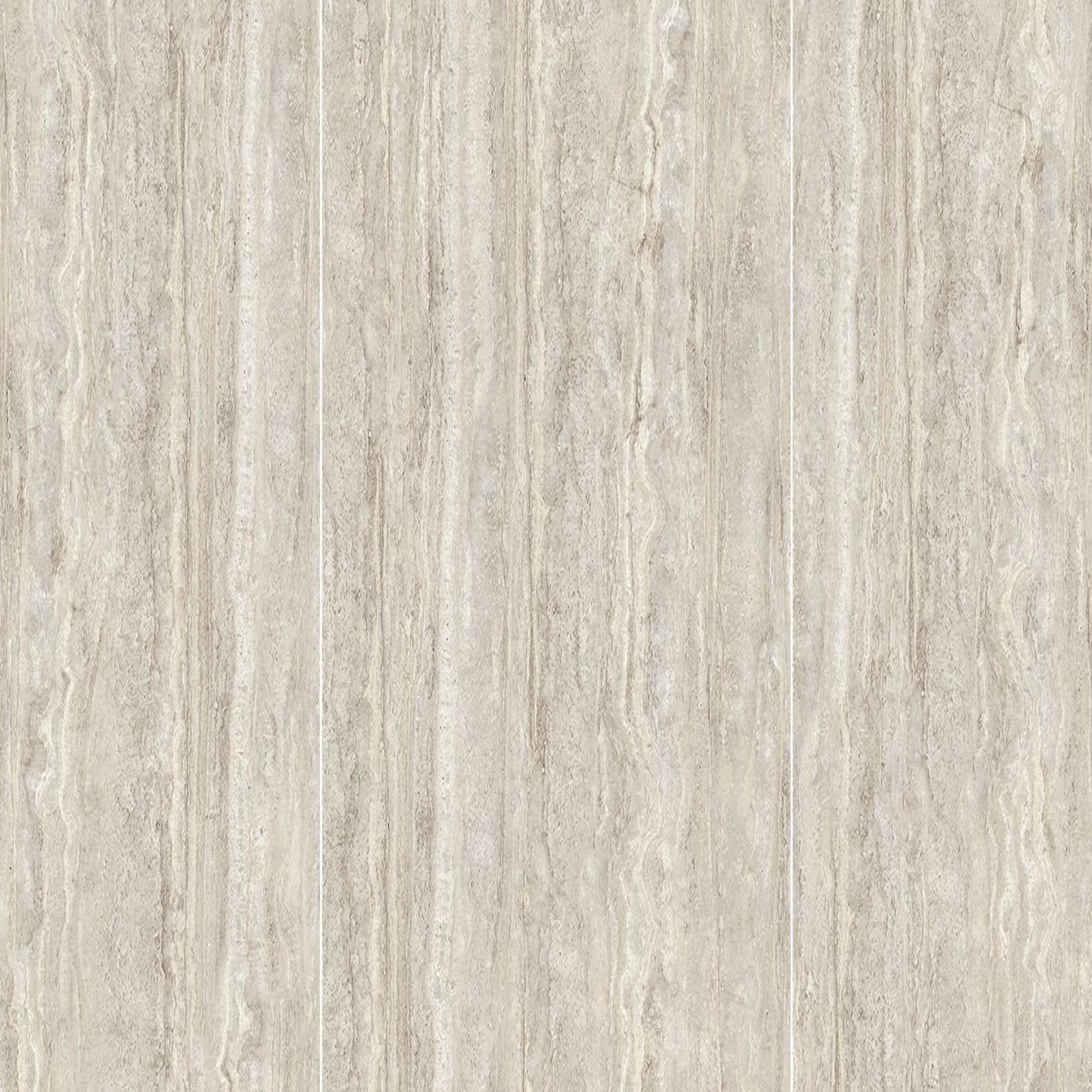 Muestra de porcelanato pulido travertino gris