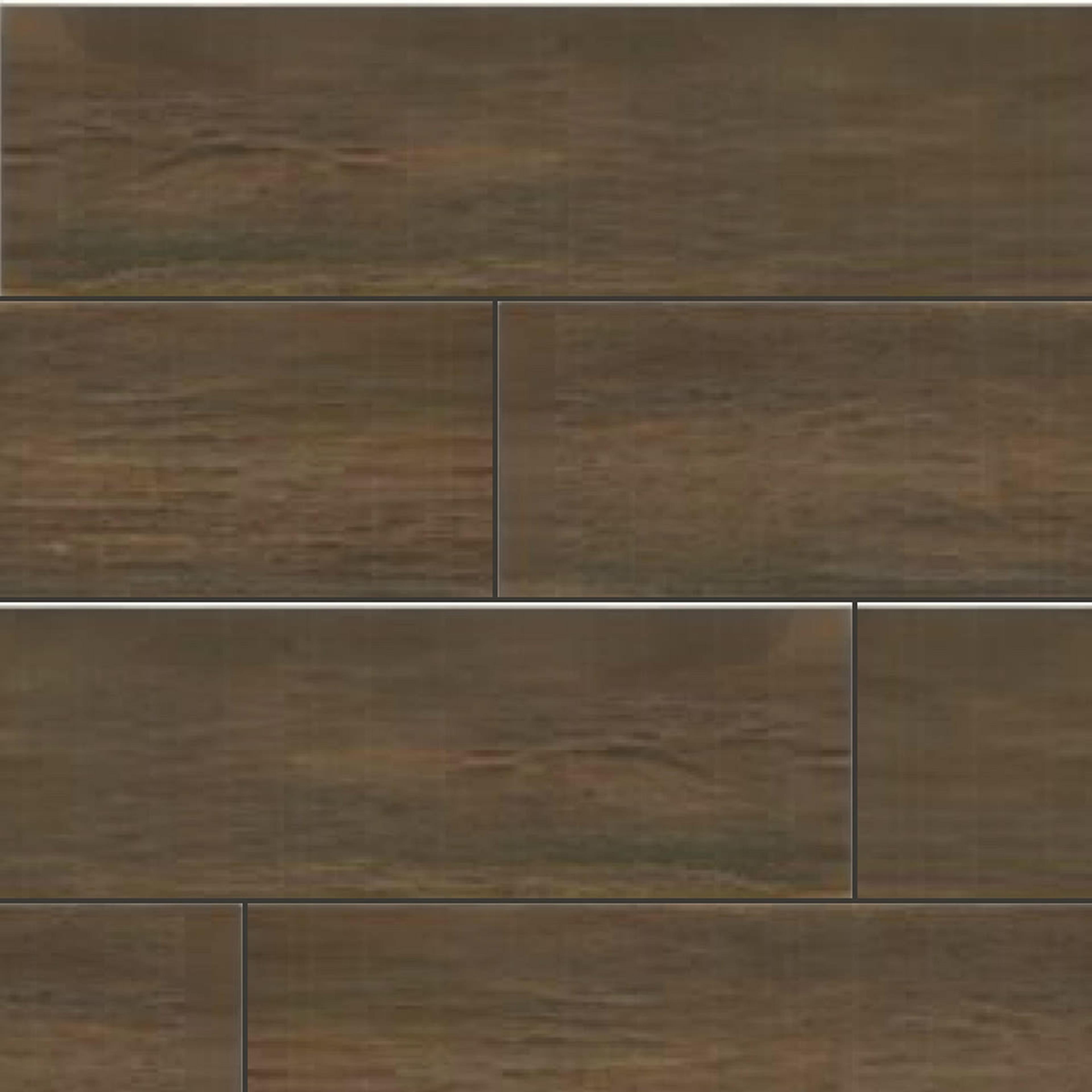 Muestra de porcelanato símil madera wengué