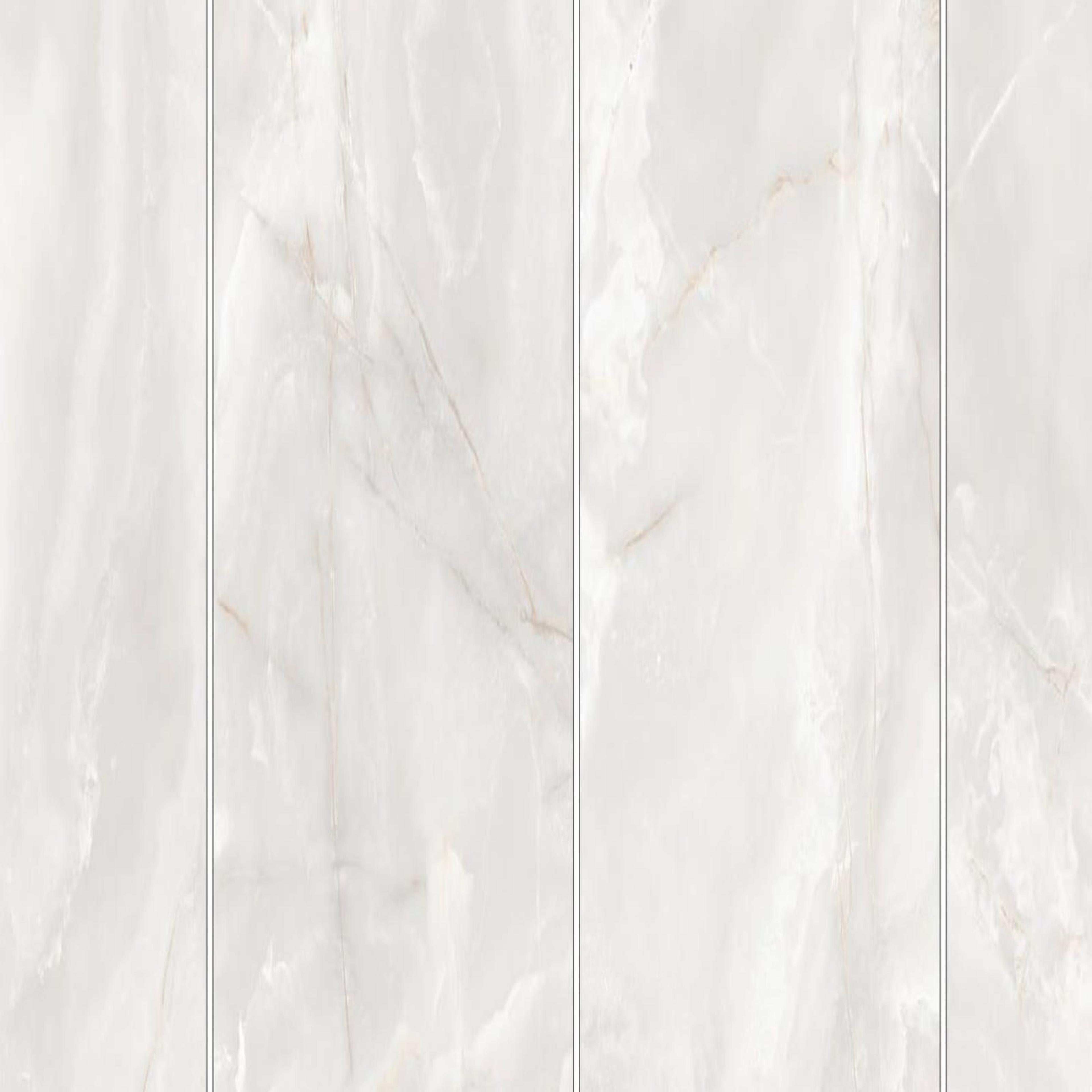 Muestra de porcelanato pulido blanco glaciar