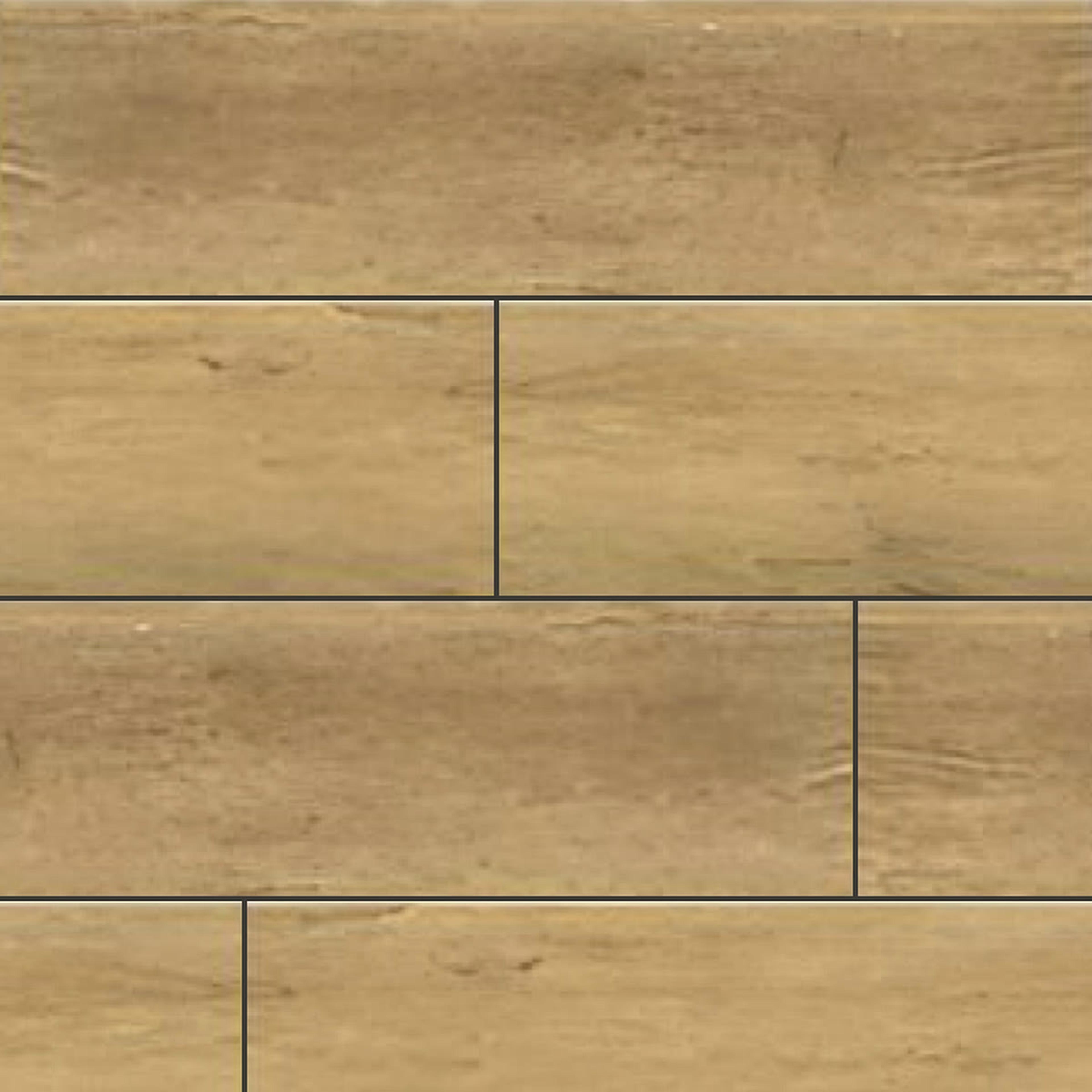 Muestra de porcelanato símil madera roble miel
