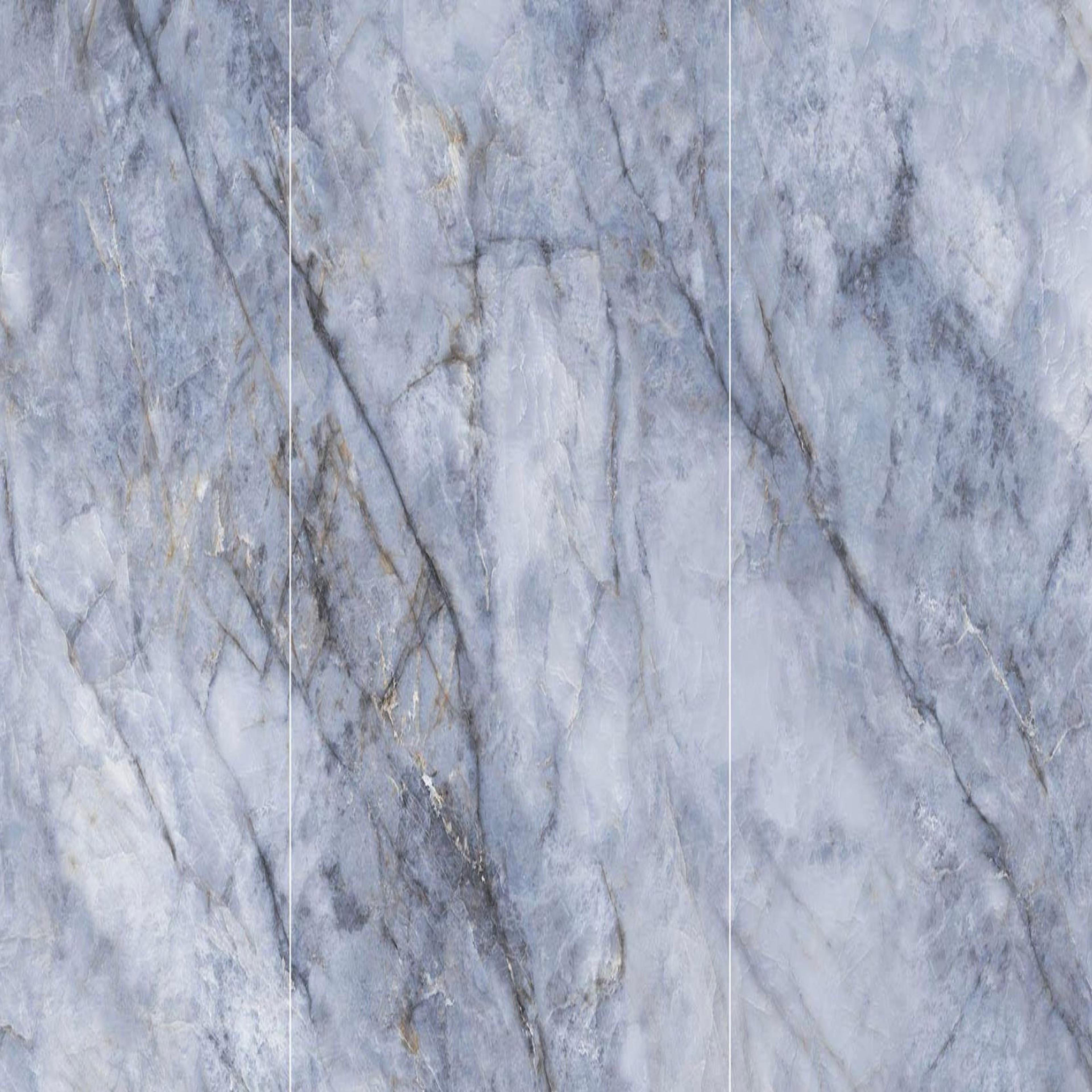 Muestra de porcelanato pulido gris lavanda