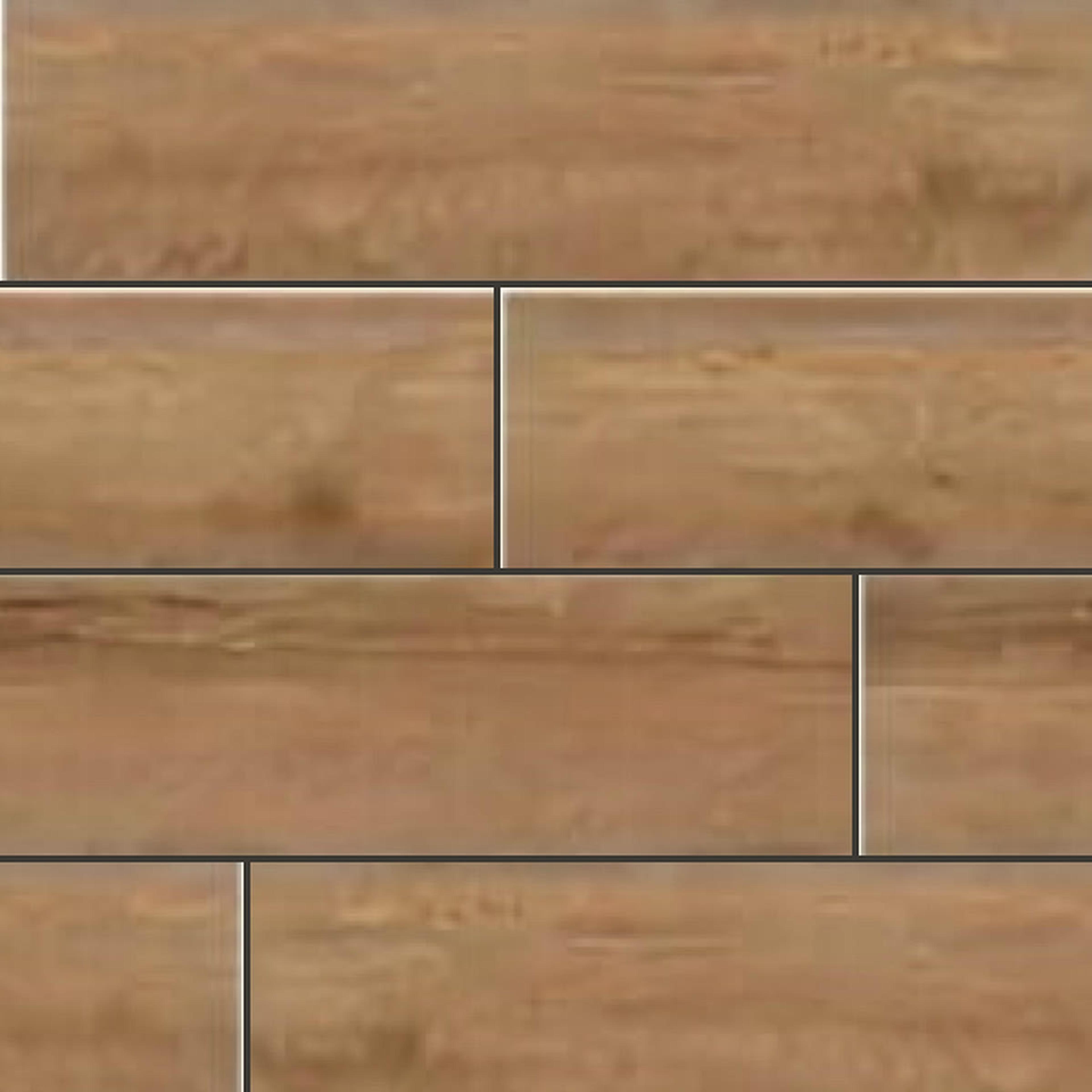 Muestra de porcelanato símil madera cerezo