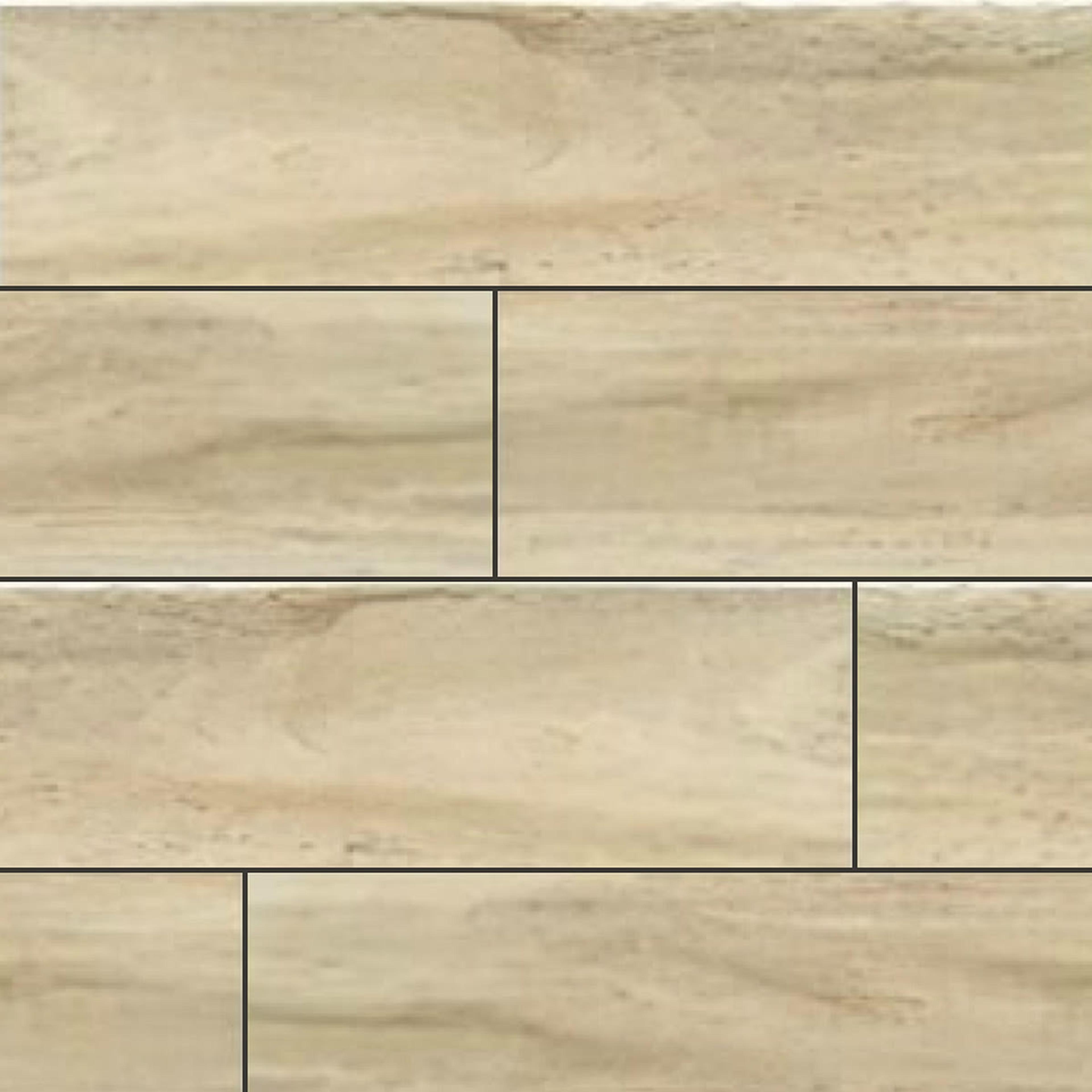 Muestra de porcelanato símil madera roble rubio