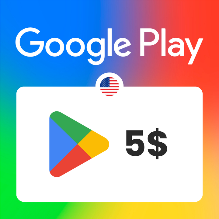 Carte Google Play 5$ US / Recharge Google Play