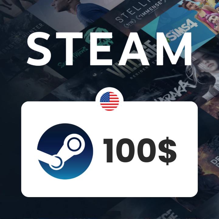 Carte Steam 100$ / Recharge Steam Wallet