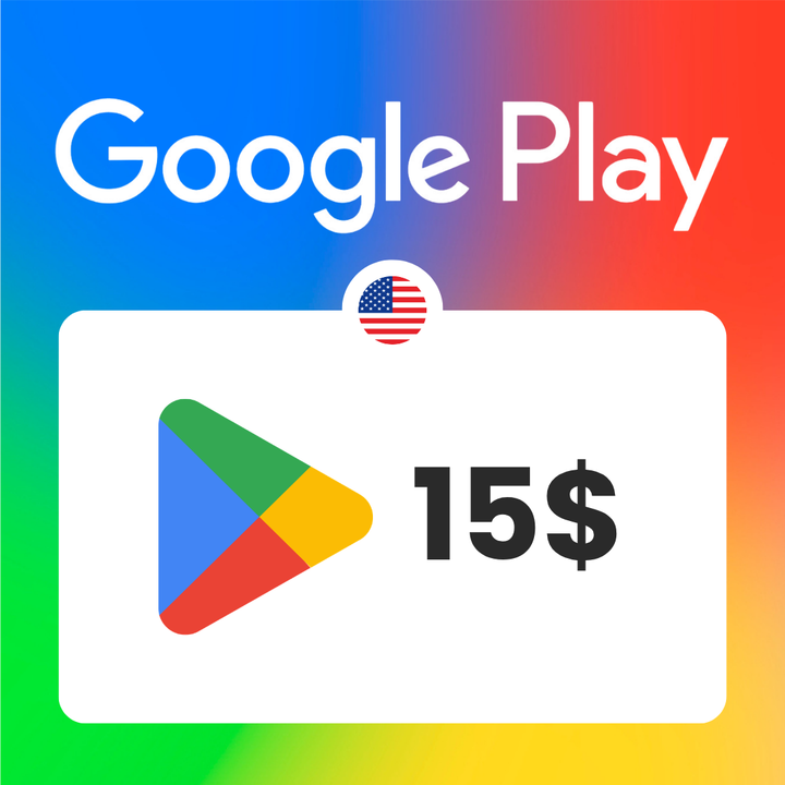 Carte Google Play 15$ US / Recharge Google Play