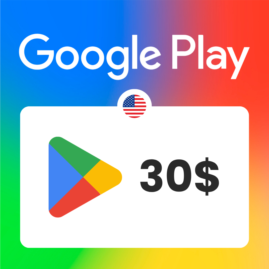 Carte Google Play 30$ US / Recharge Google Play 1