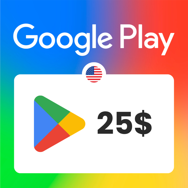Carte Google Play 25$ US / Recharge Google Play