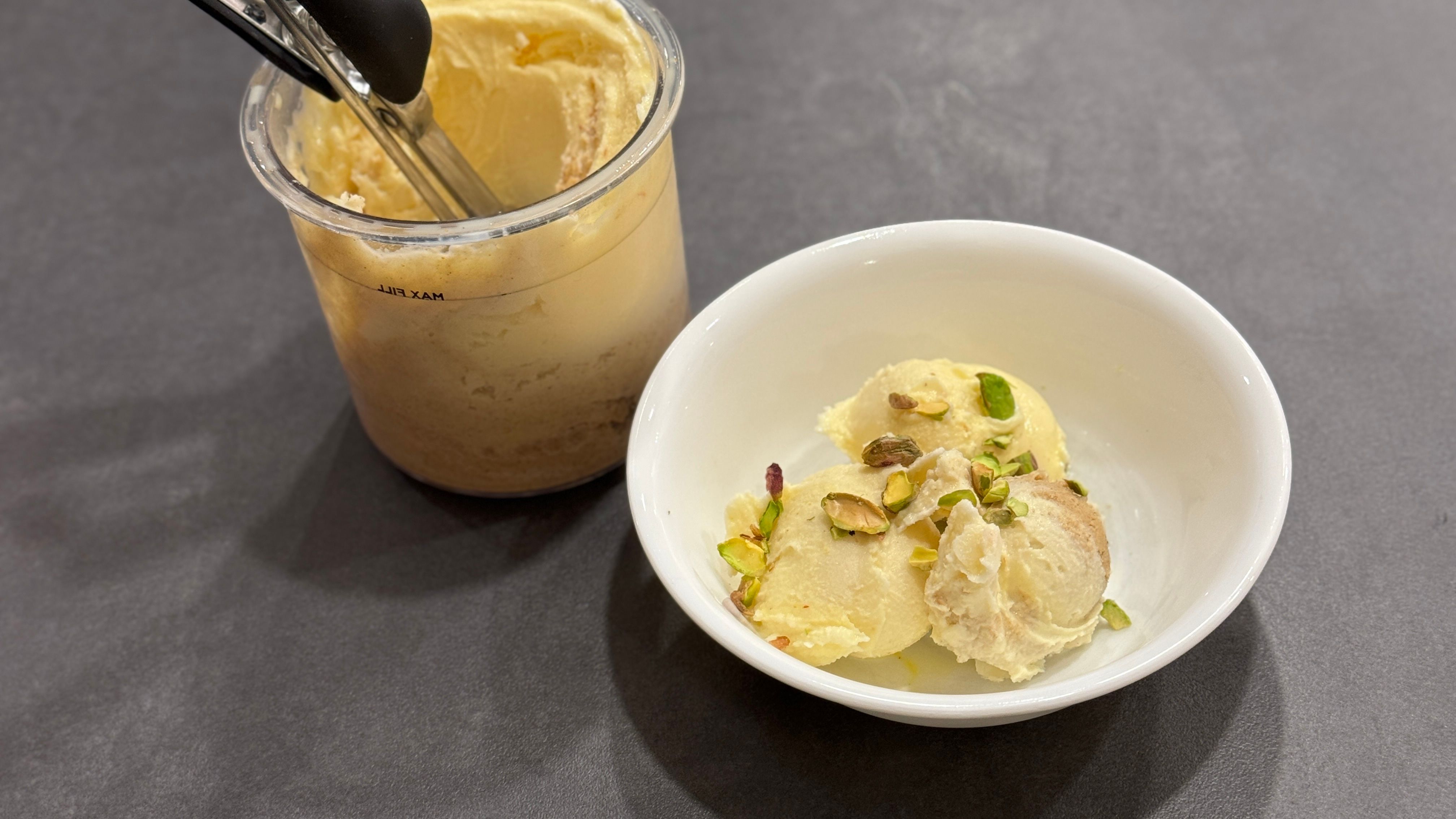 Indian Sooji Kheer Ice Cream in the Ninja Creami