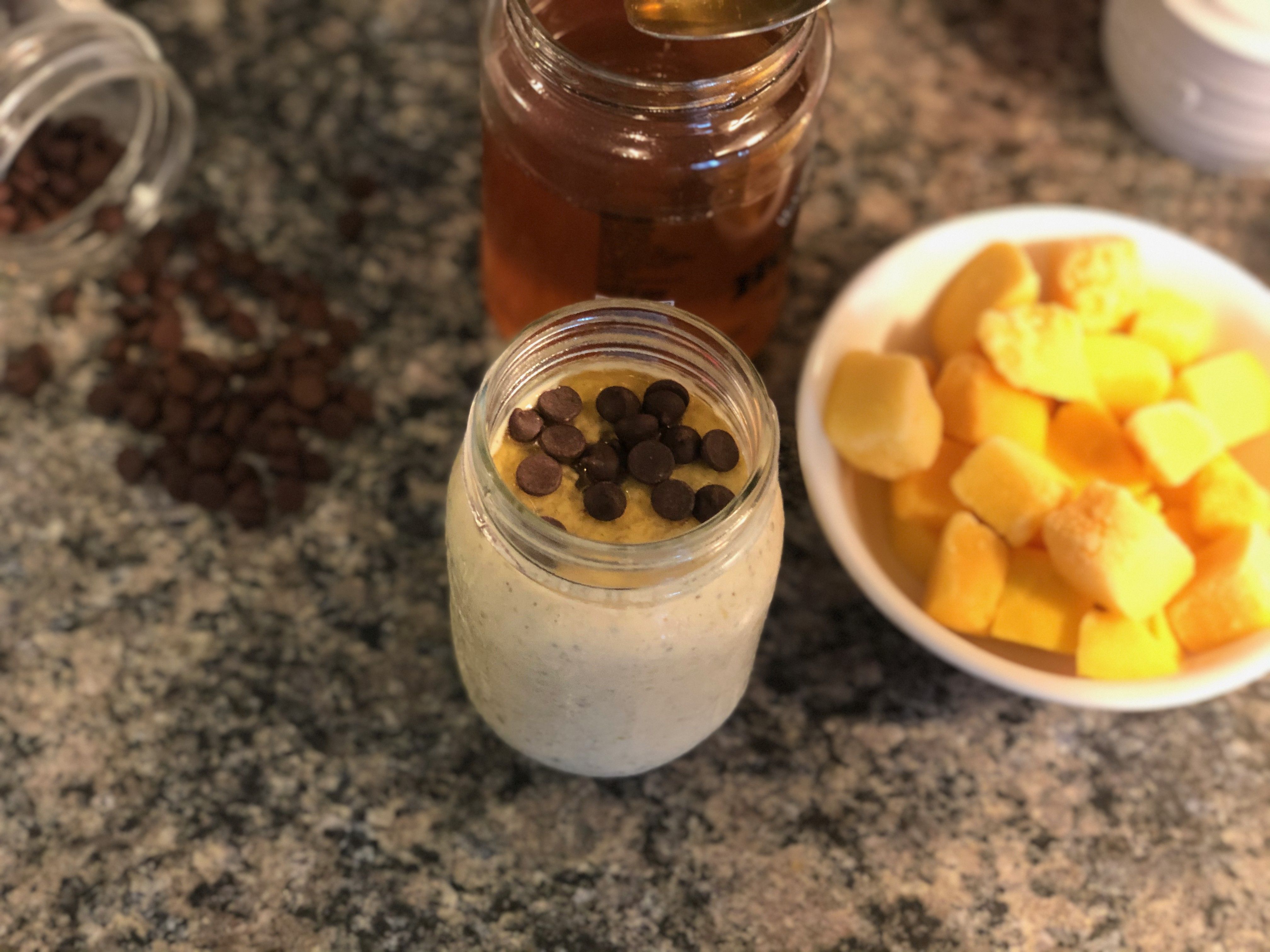 Chocolate Chip Mango Overnight Oats Recipe