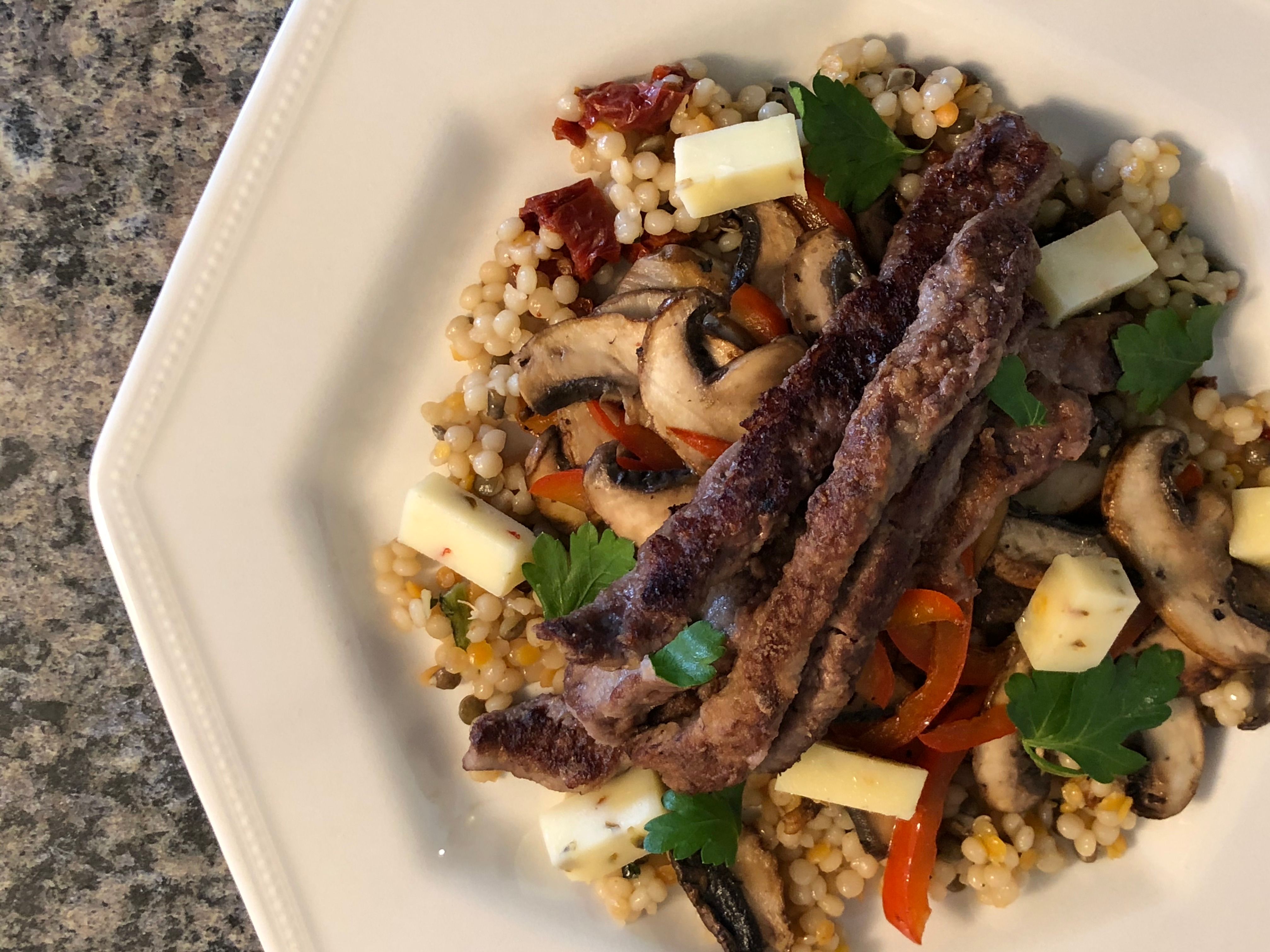 20 Minute Beef and Vegetable Couscous Bowl
