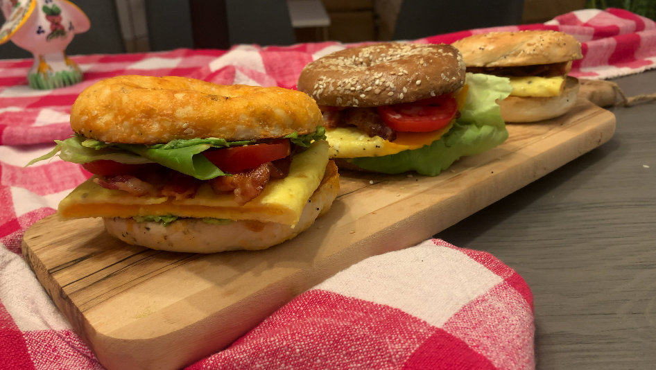 Start Your Day with this Breakfast Bagel Sandwich Recipe