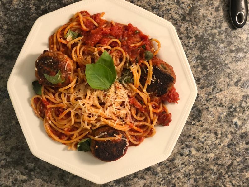 Spaghetti and Meatballs Recipe with Marinara