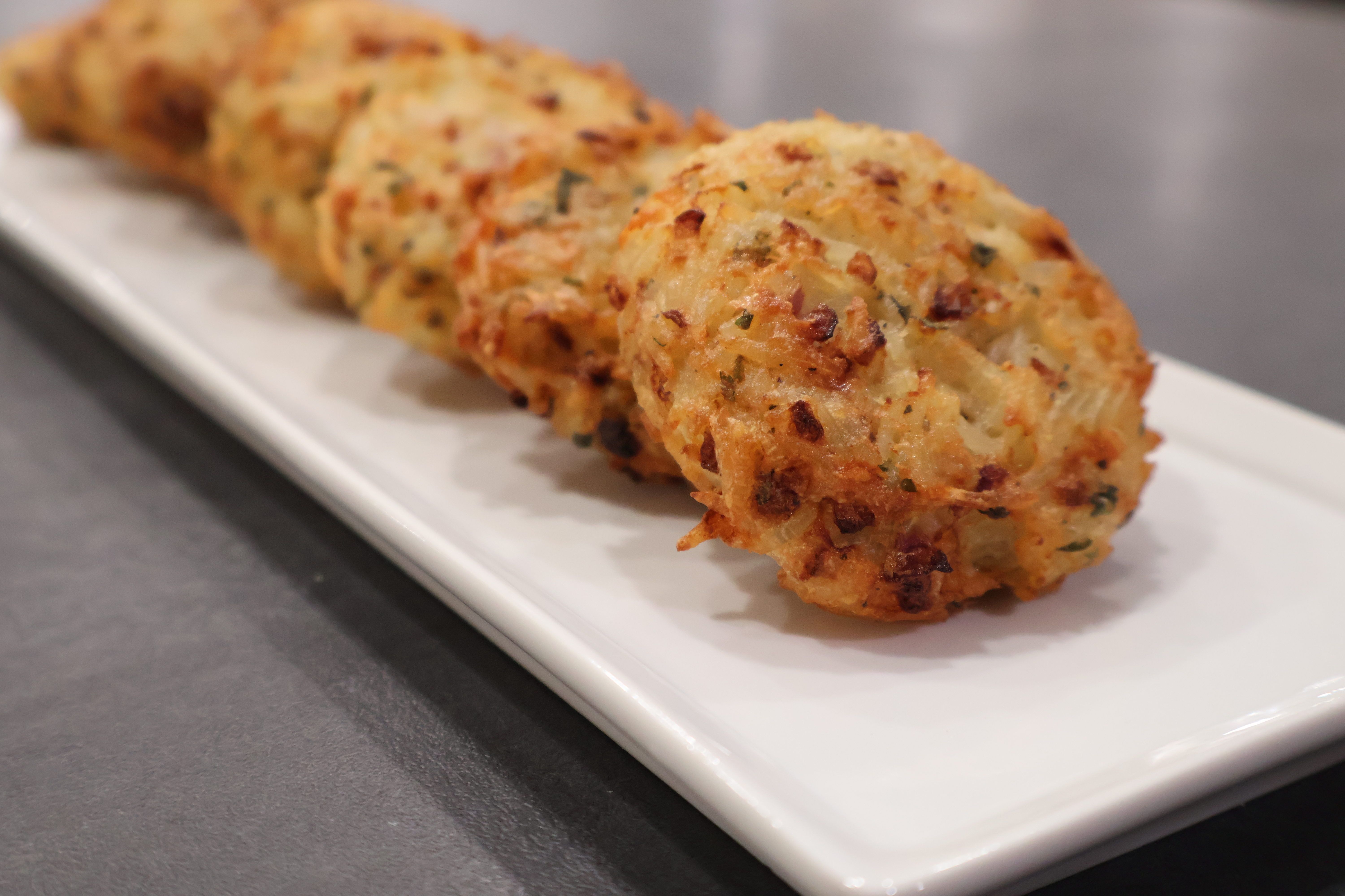 Venezuelan Air Fryer Leftover Rice Fritters With Cheese