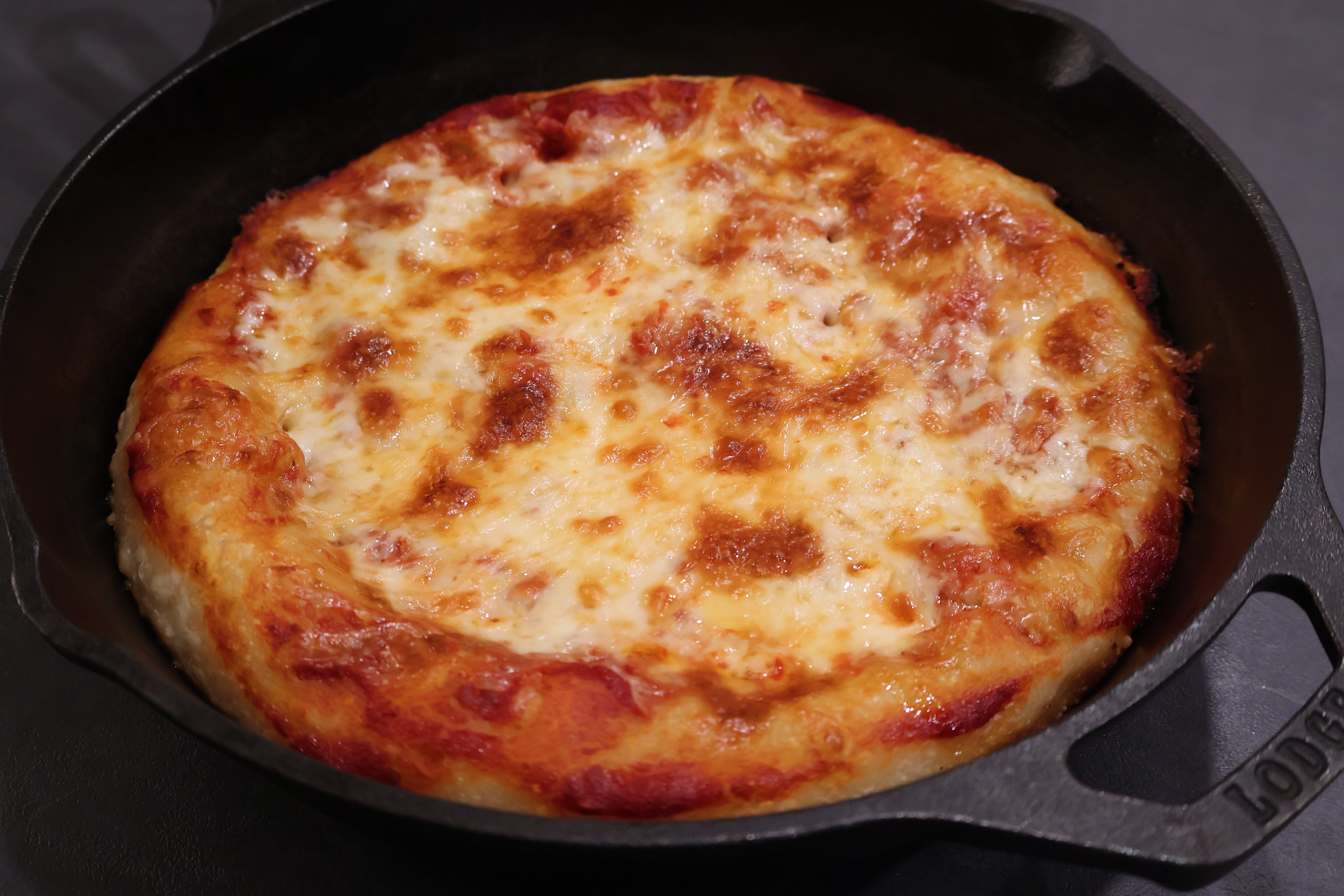 The Most Amazing Cast Iron Pan Pizza Recipe