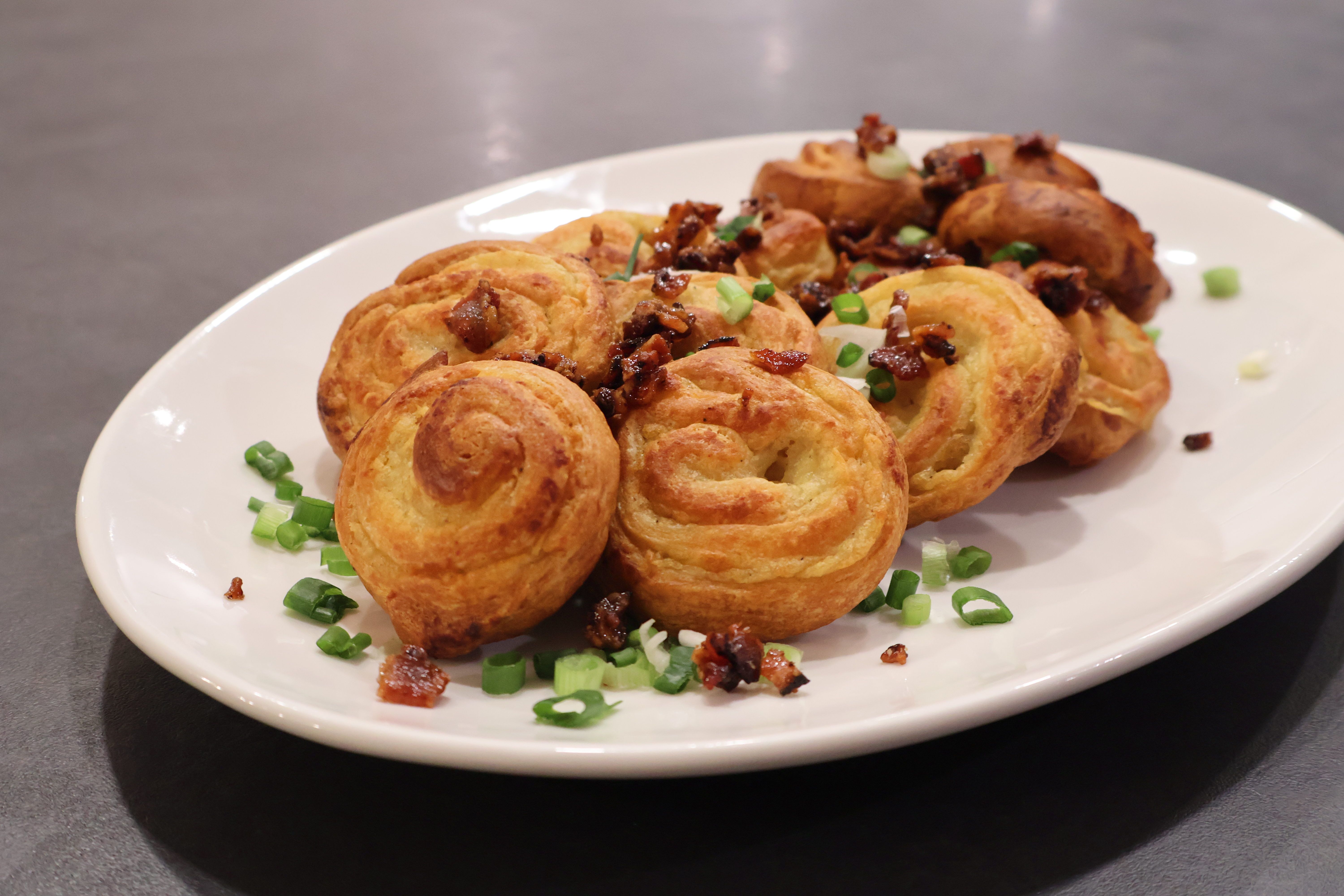 Air Fryer Mashed Potato Pinwheels with Crescent Rolls