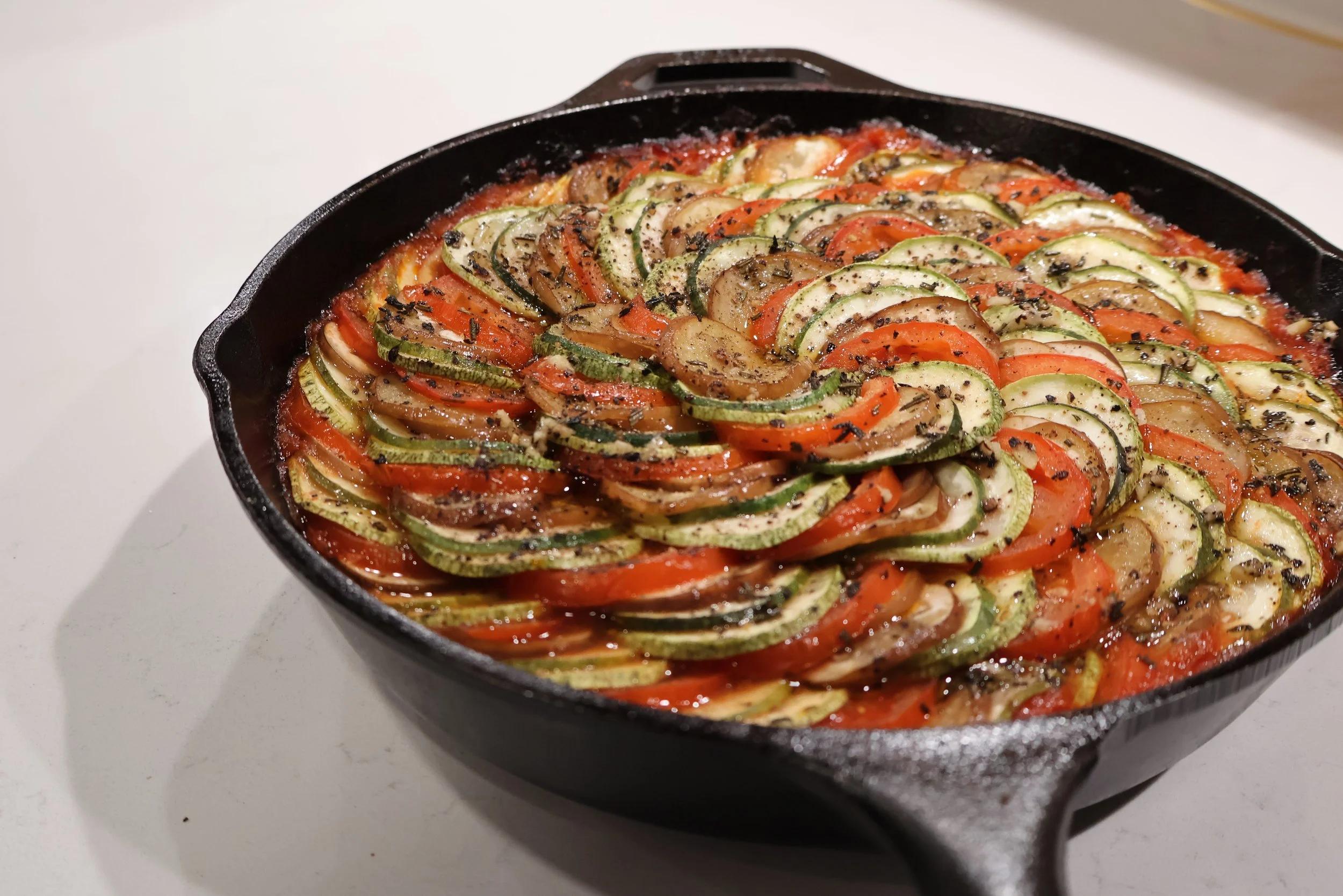 Disney’s Baked Ratatouille Recipe (Confit Byaldi)