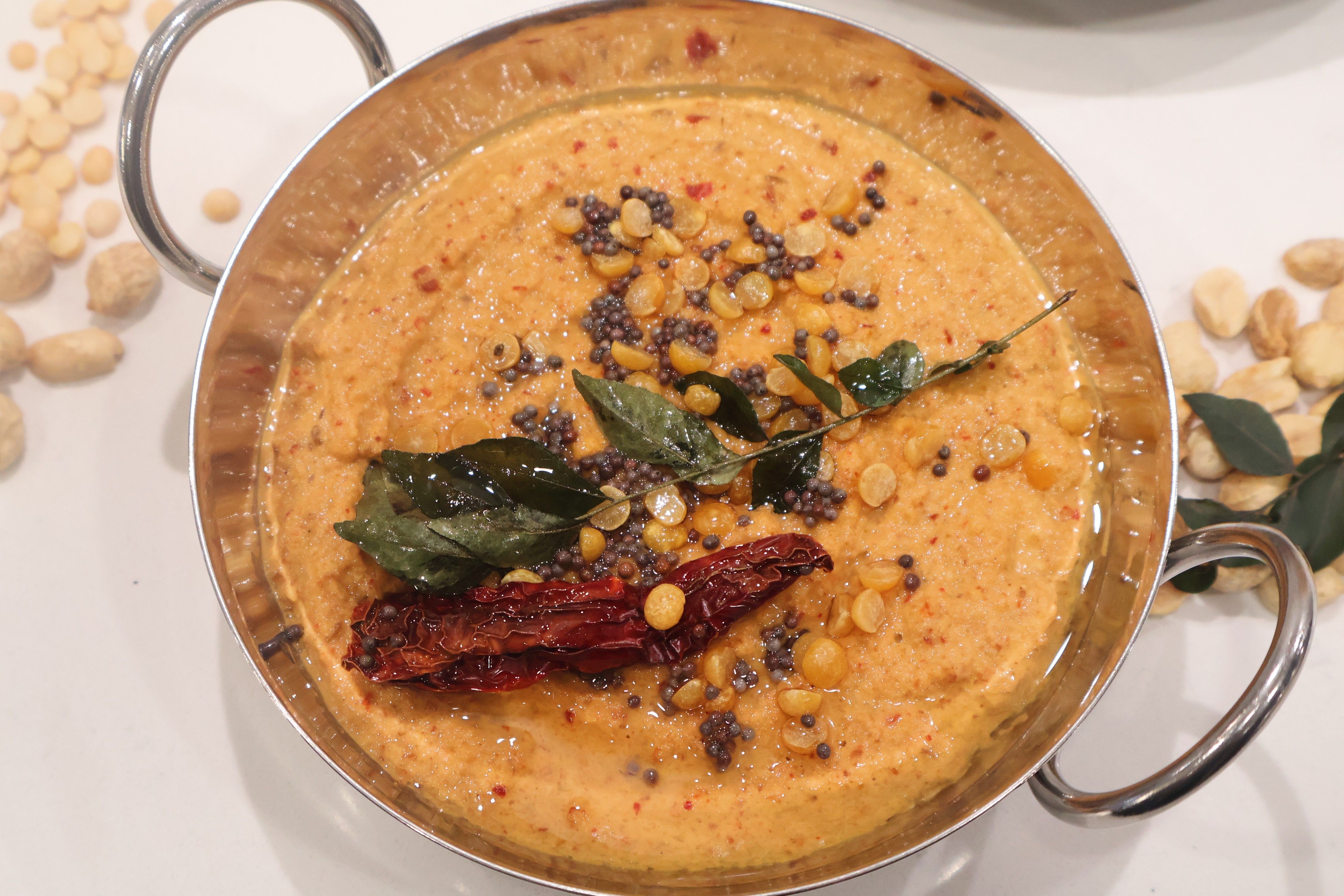 Delicious South Indian Roasted Peanut Chutney Recipe