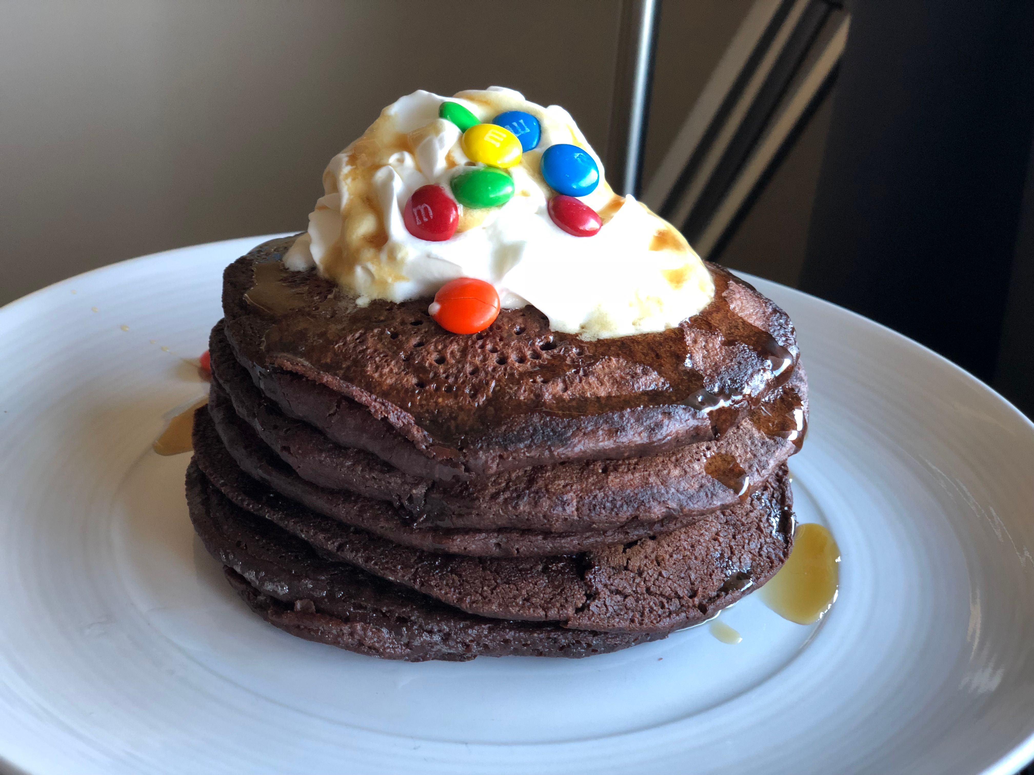 Childhood Paradise: Chocolate M&M Pancakes Recipe