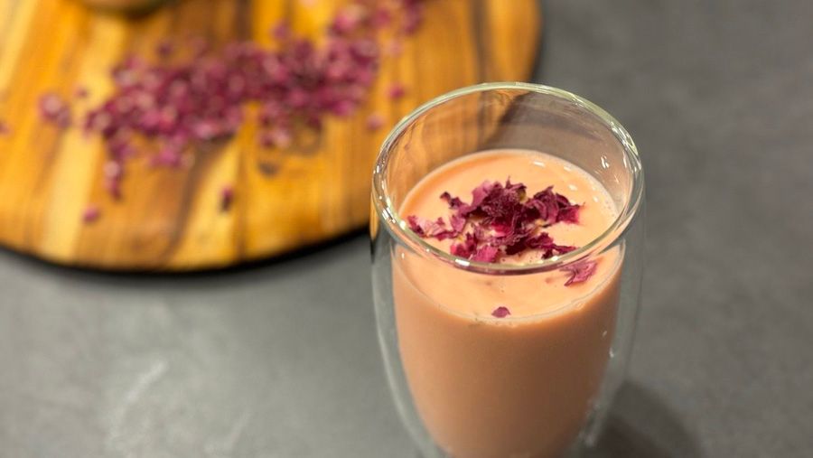Gulabi Doodh Recipe - Indian Pink Milk Recipe