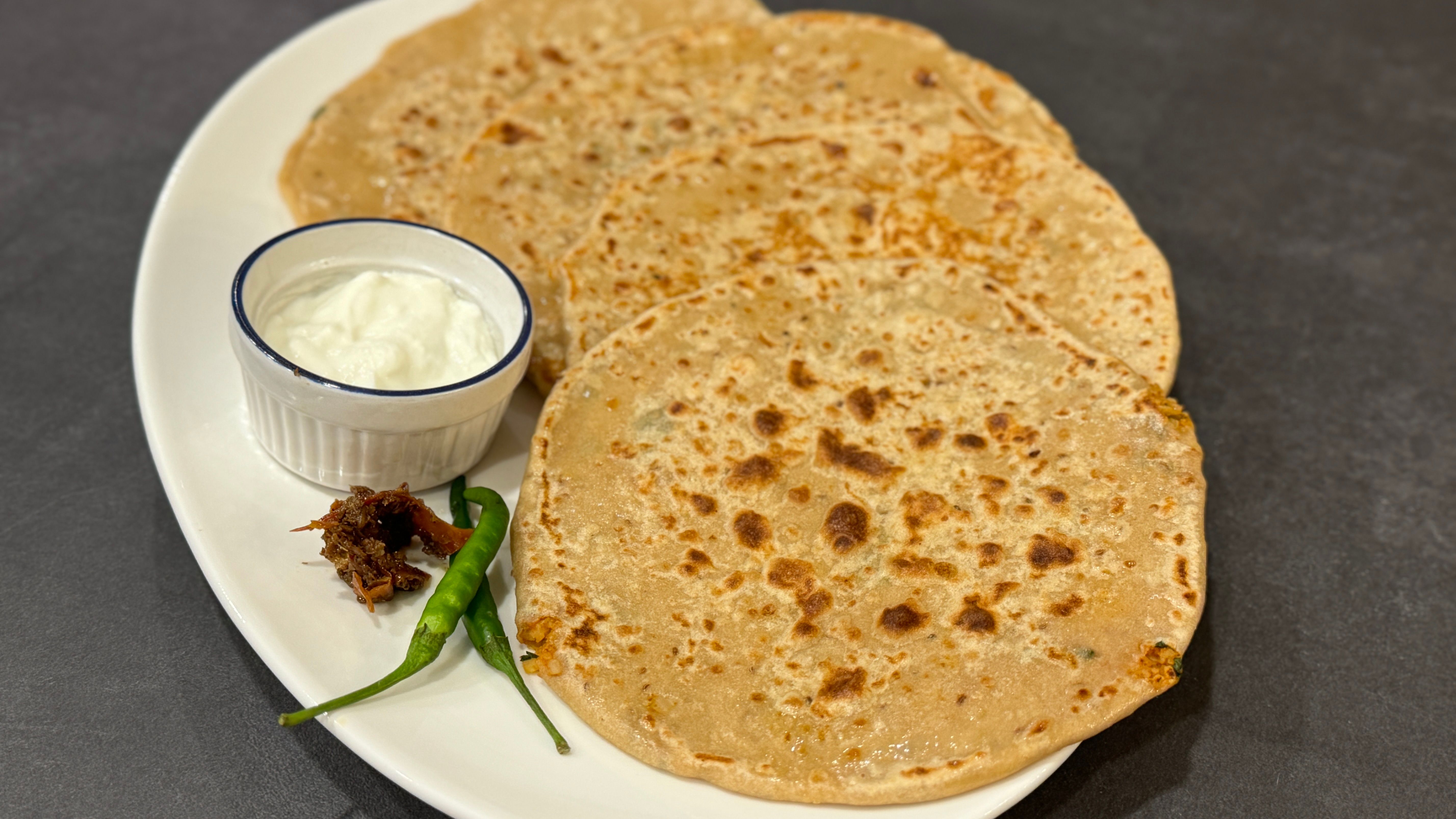Gobi Paratha Recipe - Indian Stuffed Cauliflower Flatbread