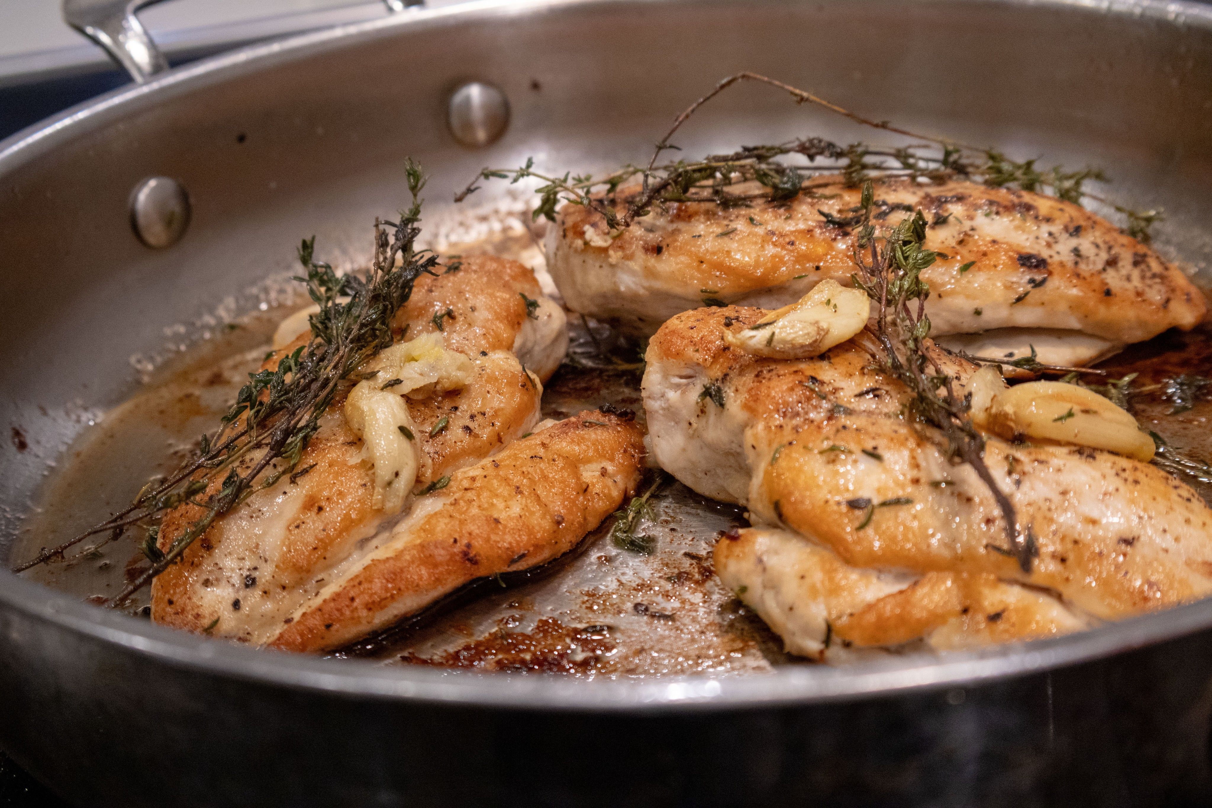 Garlic and Thyme Pan-Fried Chicken Breast