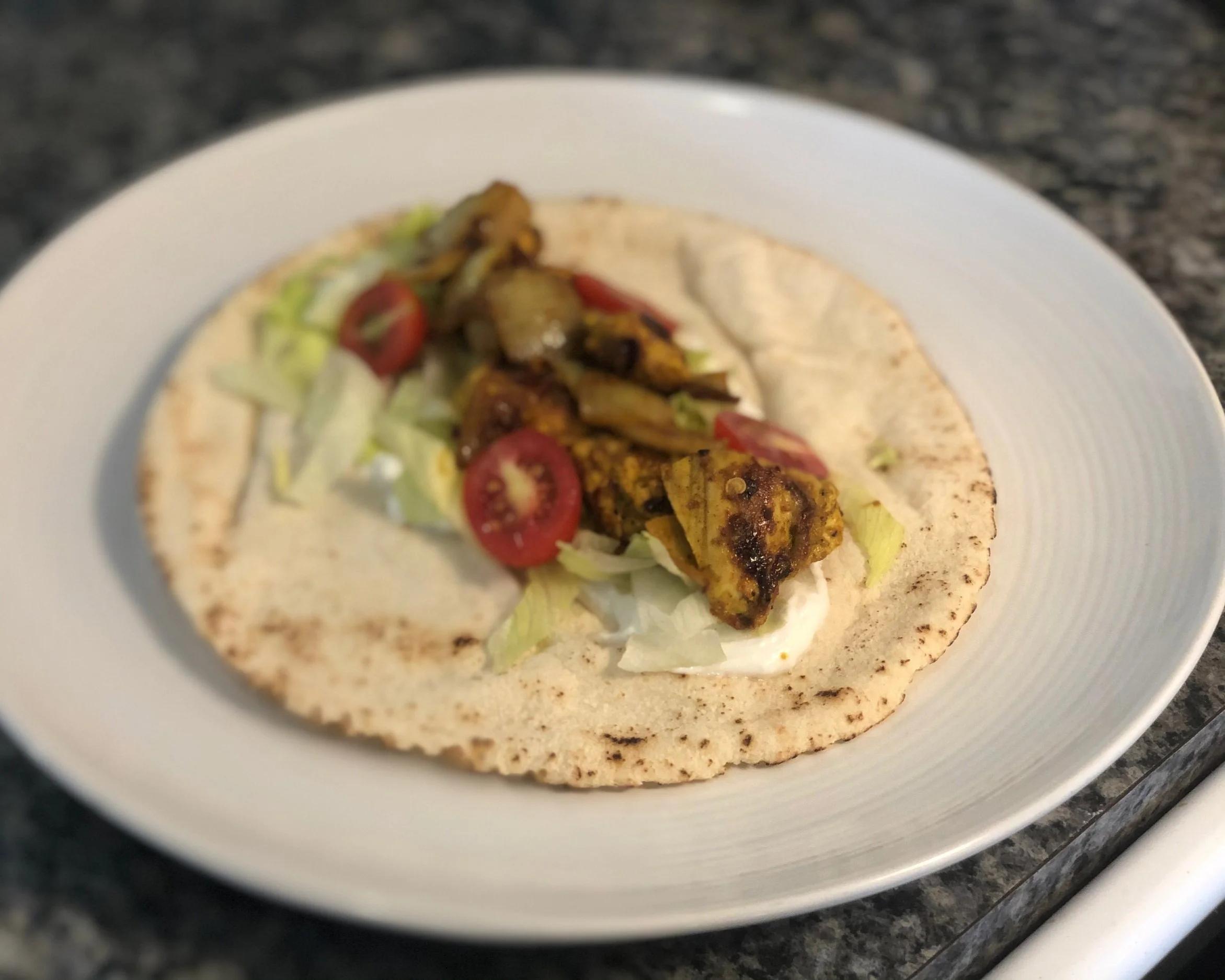 Quick Healthy Chicken Shawarma Wrap Recipe