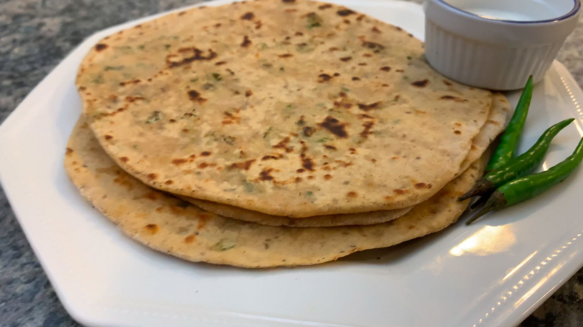 Hari Mirchi Paratha - Green Chilli Paratha