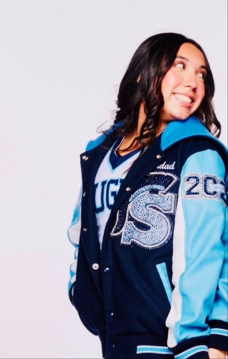 Blinged letterman jacket ready for its owner
