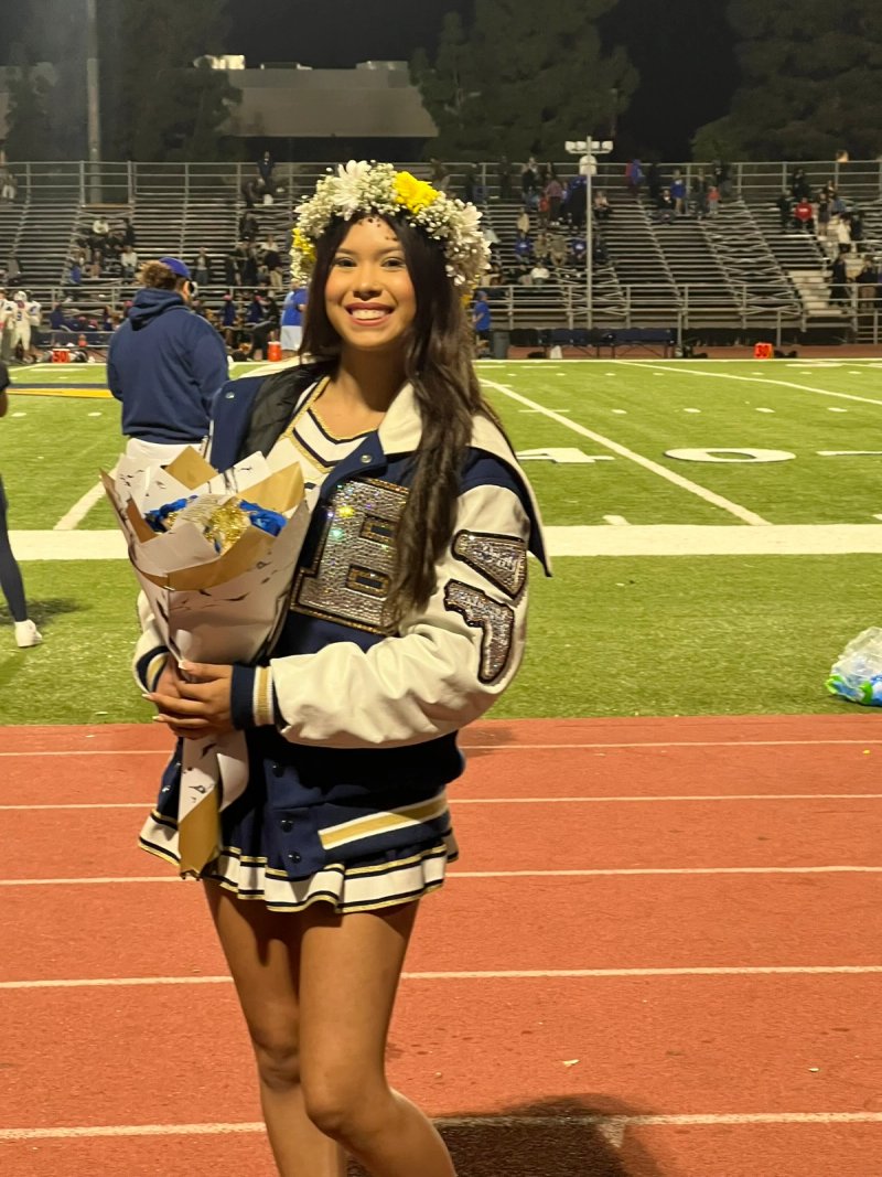 Custom blinged letterman jacket by Erica’s Sparkly Designs