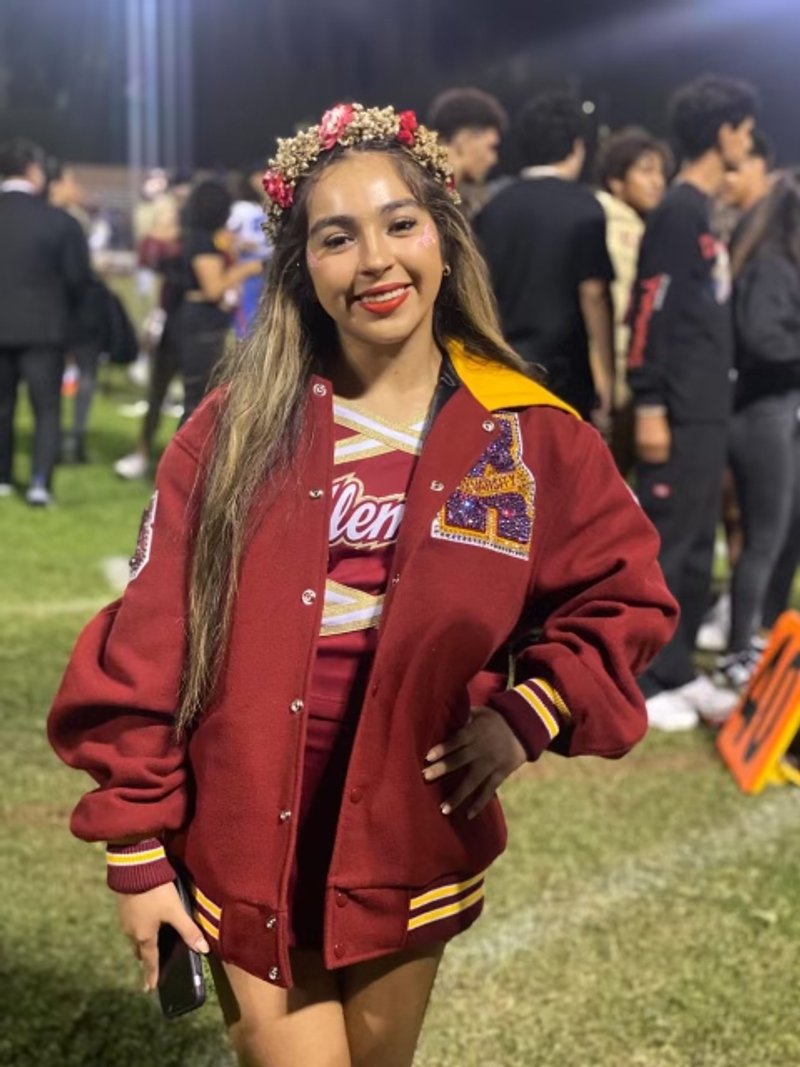 Custom blinged letterman jacket by Erica’s Sparkly Designs