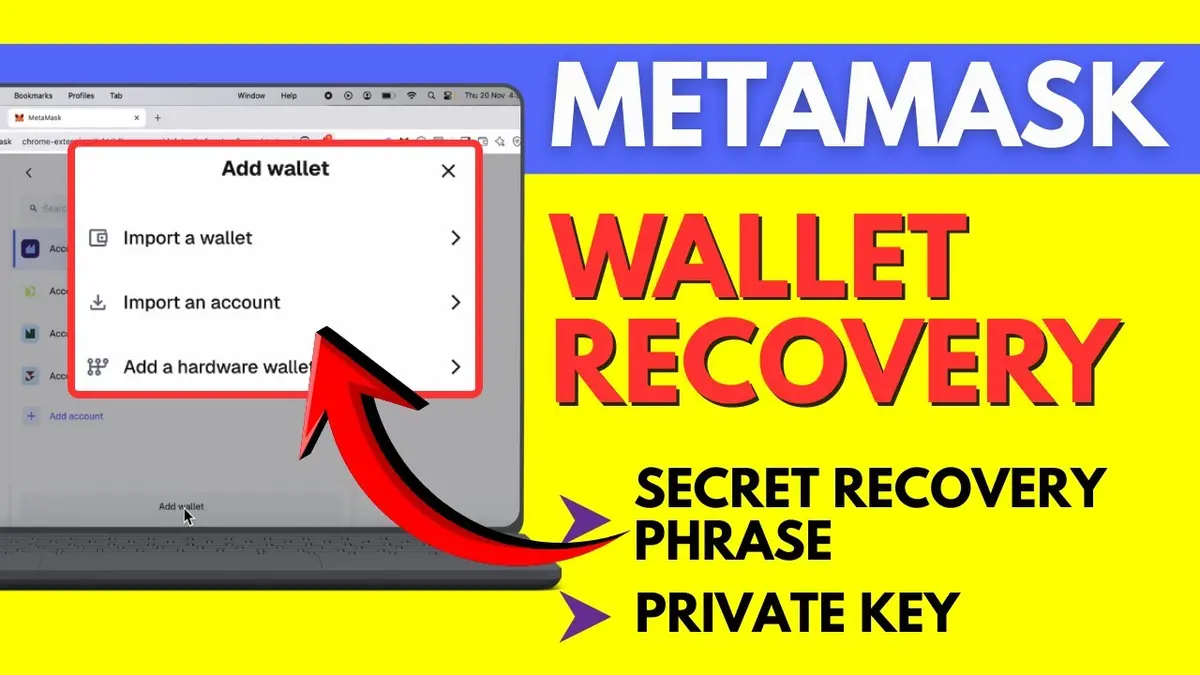 Restaurar MetaMask com Seed Phrase ou Private Key – 2024
