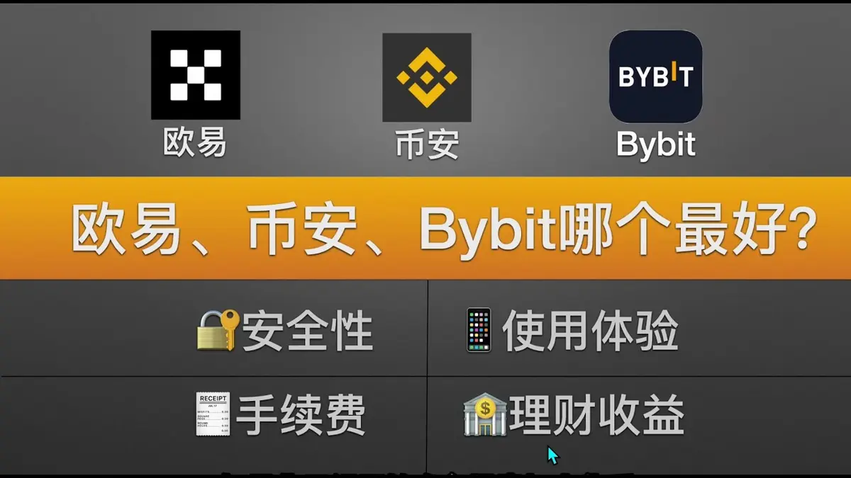 加密货币交易所对比：币安、欧易、Bybit2026全维度评测