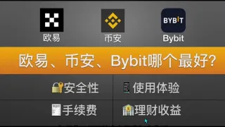 加密货币交易所对比：币安、欧易、Bybit2026全维度评测