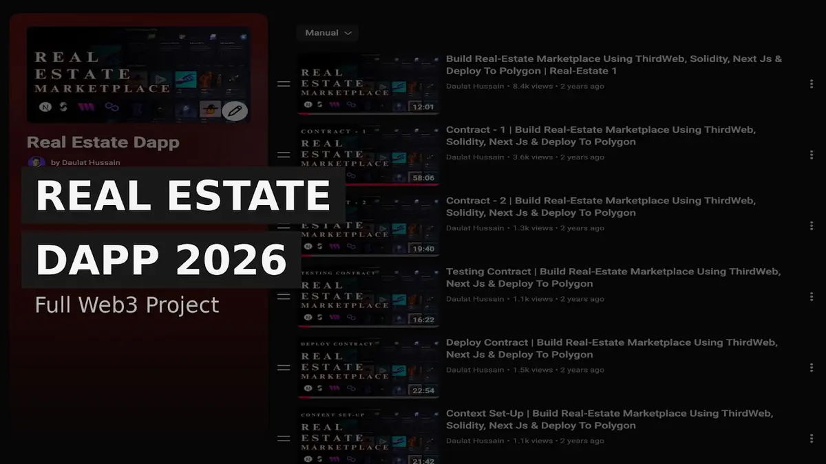 Guía 2026: Crea un DApp Inmobiliario con Solidity y Next.js