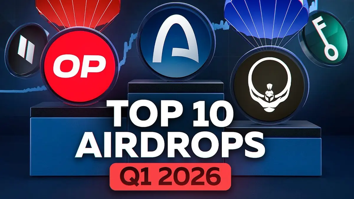 Airdrops de Criptomonedas 2026: Top 10 del Primer Trimestre