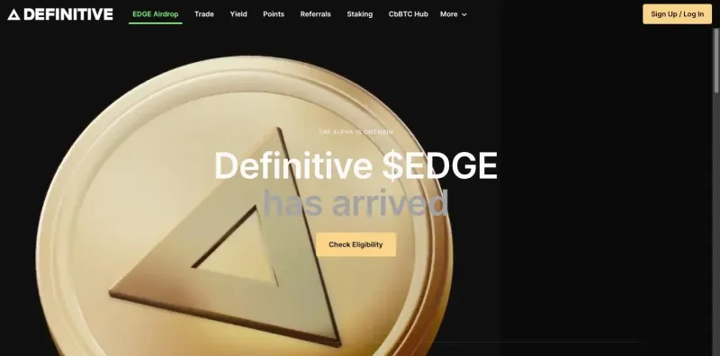 Definitive 去中心化交易平台解析：EDGE 代幣質押、低手續費與分紅機制