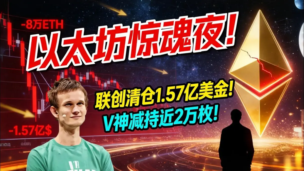 以太坊驚魂夜：聯創清倉1.57億美元 V神減持2萬枚 走向低潮？