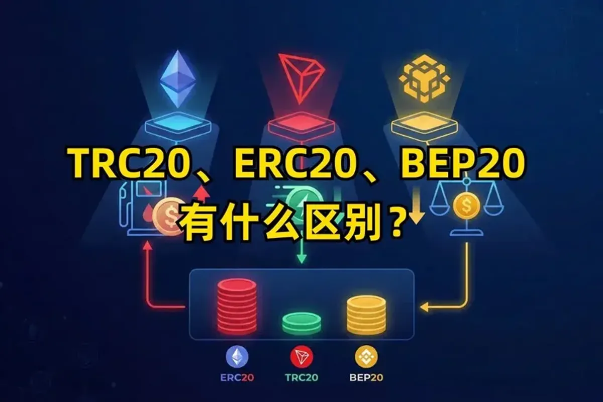 Elige la red correcta para transferencias TRC20, ERC20 y BEP20