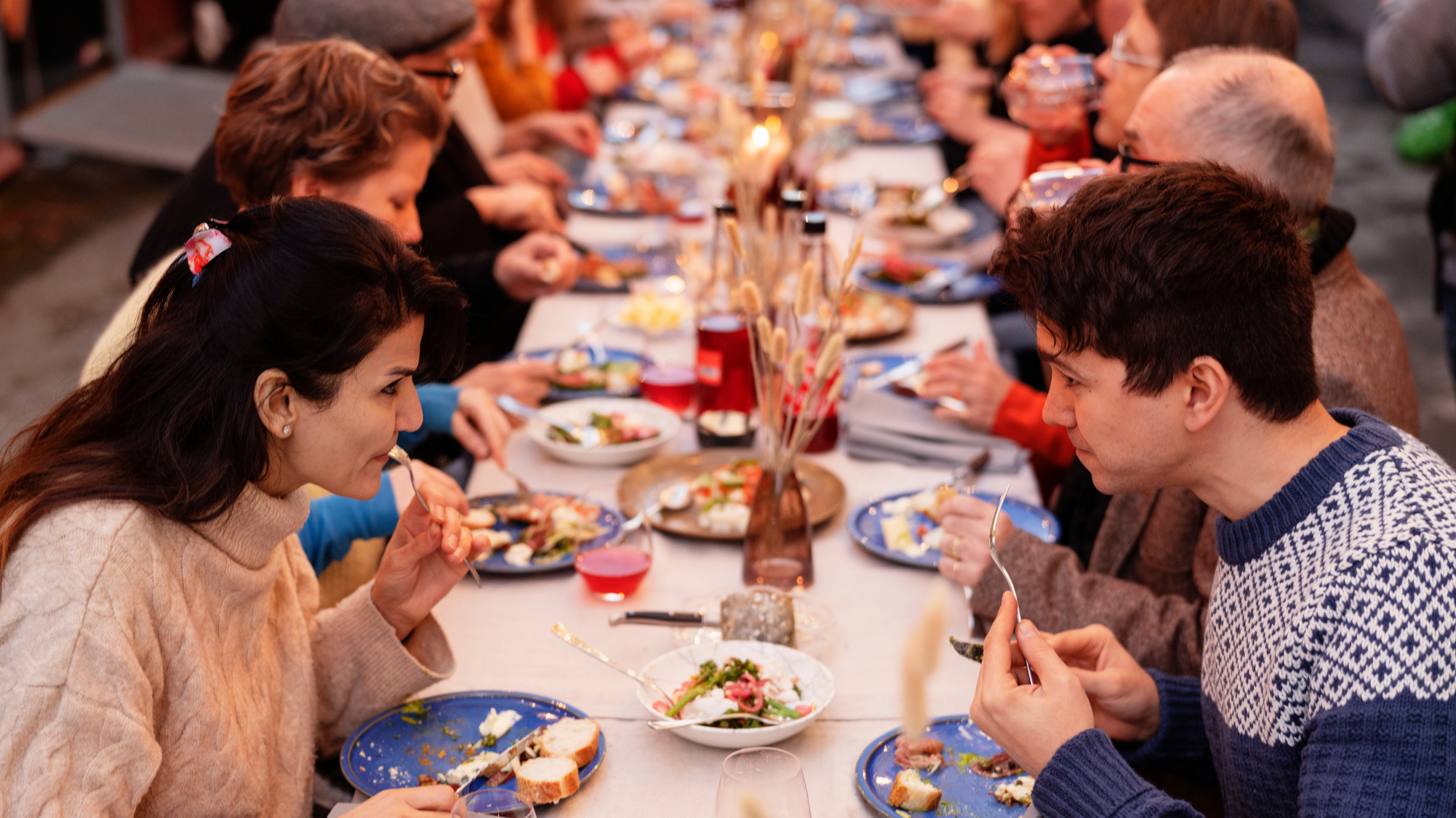 People dining together